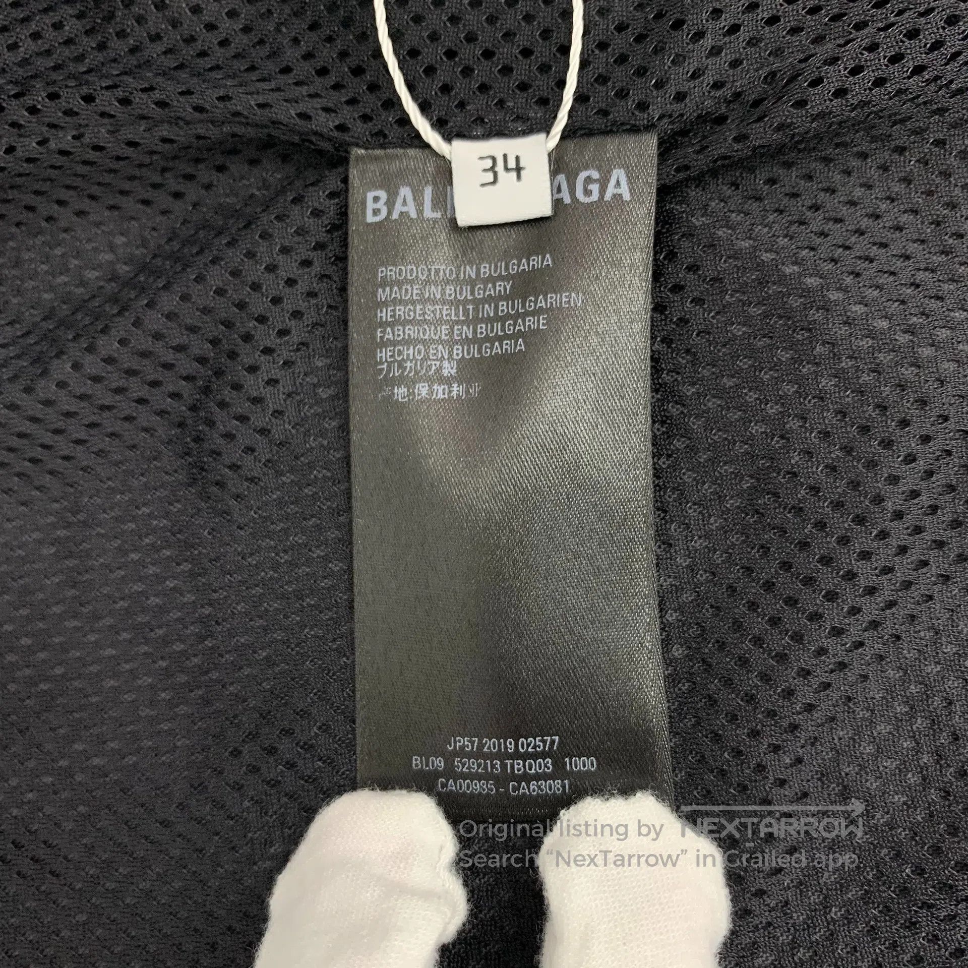 Balenciaga Balenciaga Black logo letter print stand collar zip-up lon Size XXS / US 00 / IT 34 - 6 Thumbnail