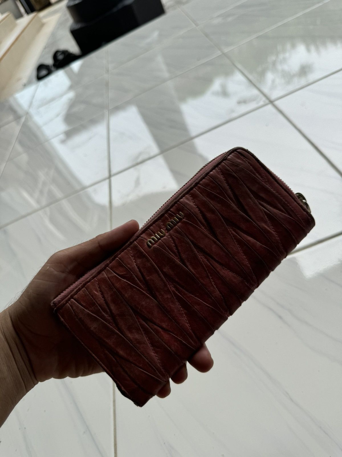 Miu Miu Miu Miu Leather long wallet Size ONE SIZE - 2 Thumbnail