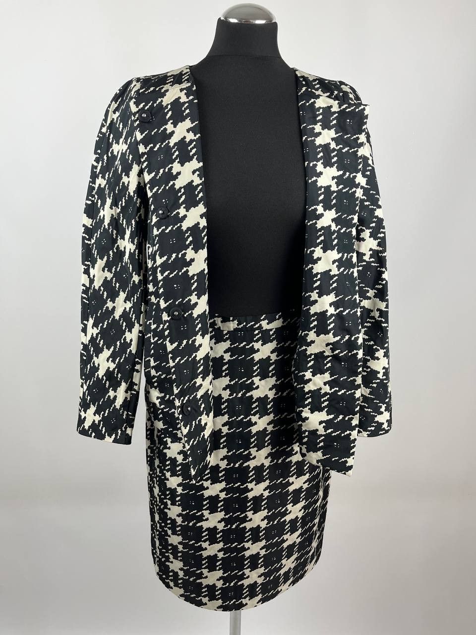 Weekend Max Mara Weekend Max Mara Houndstooth Skirt Suit Set Size M / US 6-8 / IT 42-44 - 4 Thumbnail