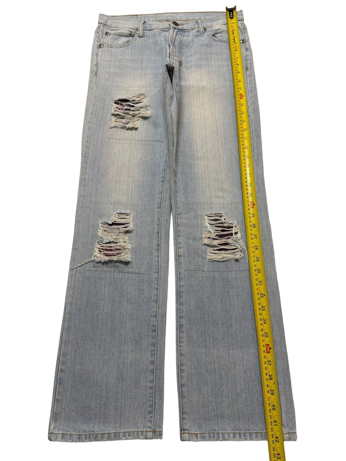 Kapital Vintage Y2K Japanese Brand Mud Wash Distressed Straight Leg Size US 32 / EU 48 - 9 Thumbnail
