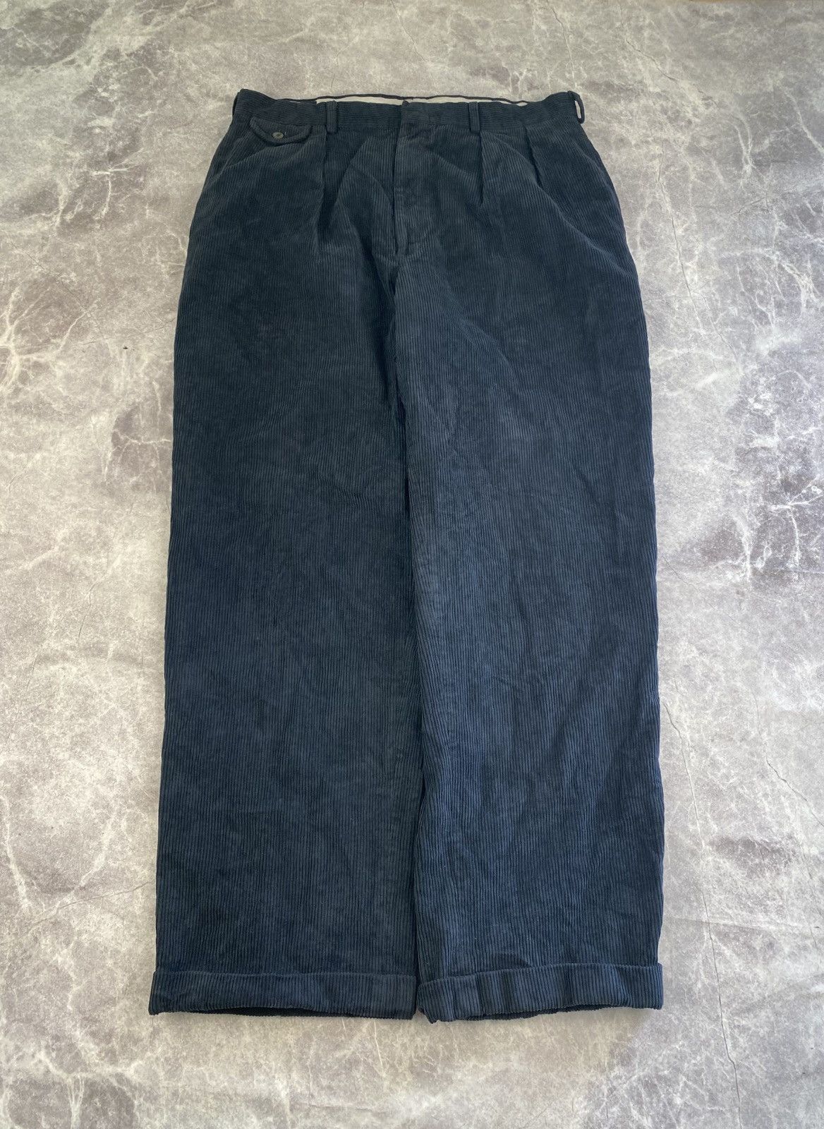 Polo Ralph Lauren Polo Ralph Lauren Wide Blue Corduroy Pants USA made Size L Size US 36 / EU 52 - 1 Thumbnail
