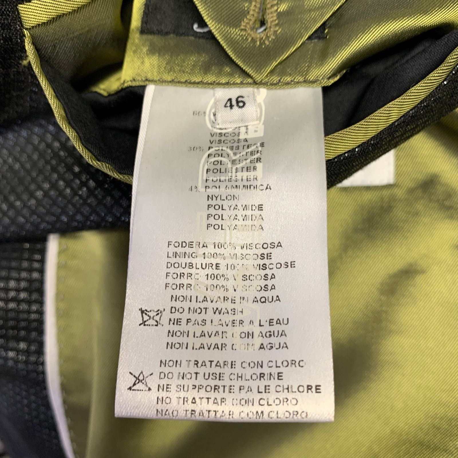 Versace VERSACE COLLECTION Size 36 Black Grey Shimmery Sport Coat Size 36R - 7 Thumbnail