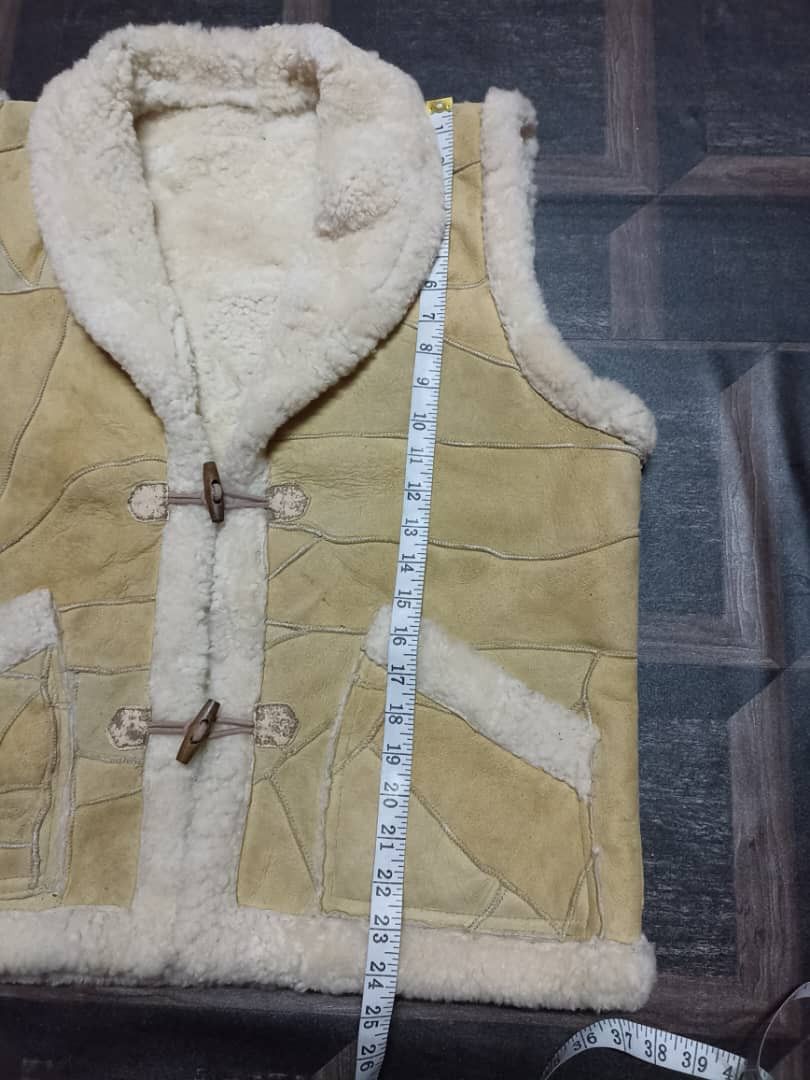Japanese Brand Vest Leather sherpa fleece Size US L / EU 52-54 / 3 - 10 Thumbnail
