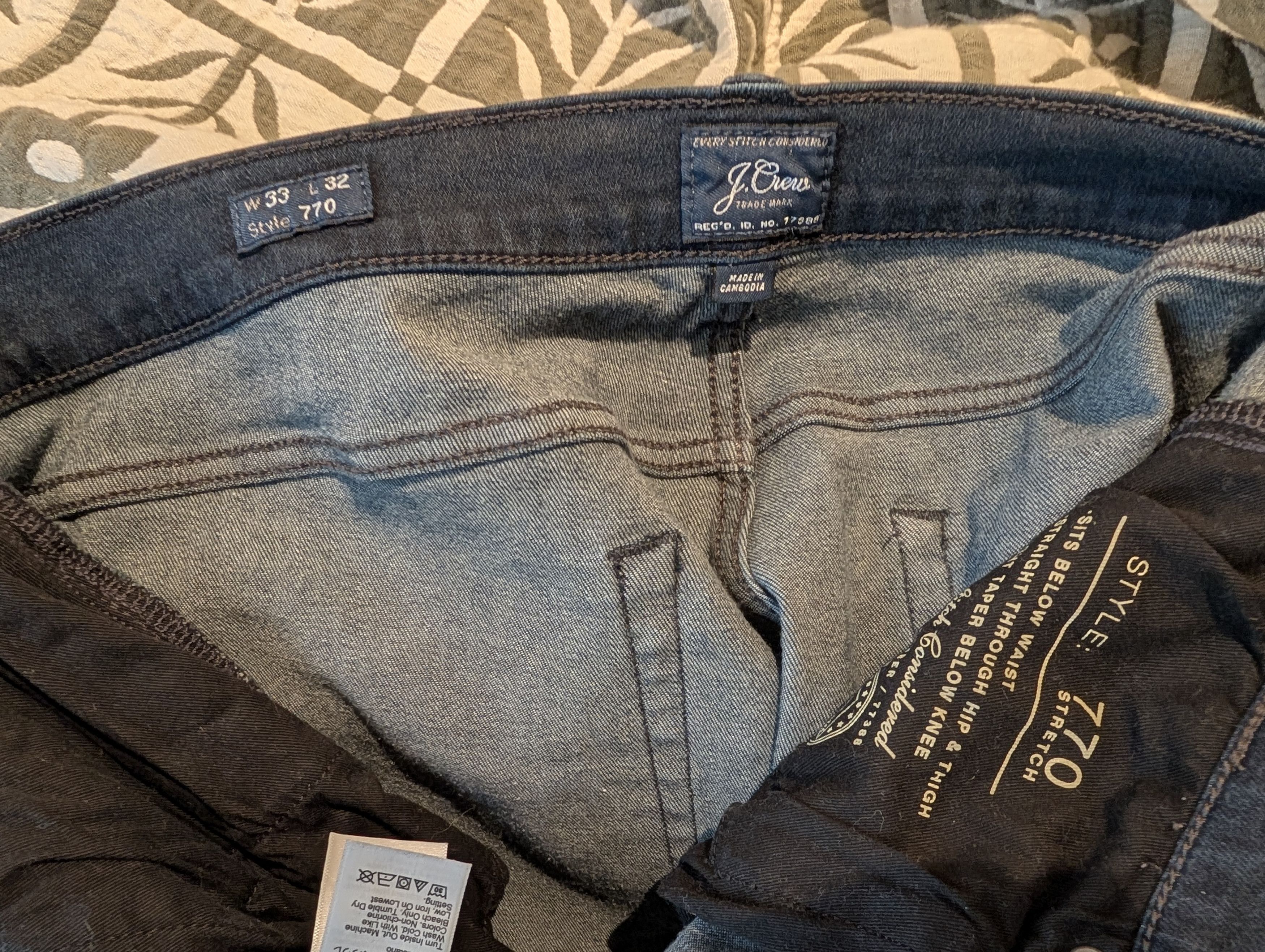 J.Crew 770 Straight- fit stretch jean in deep lake wash Size US 33 - 5 Thumbnail