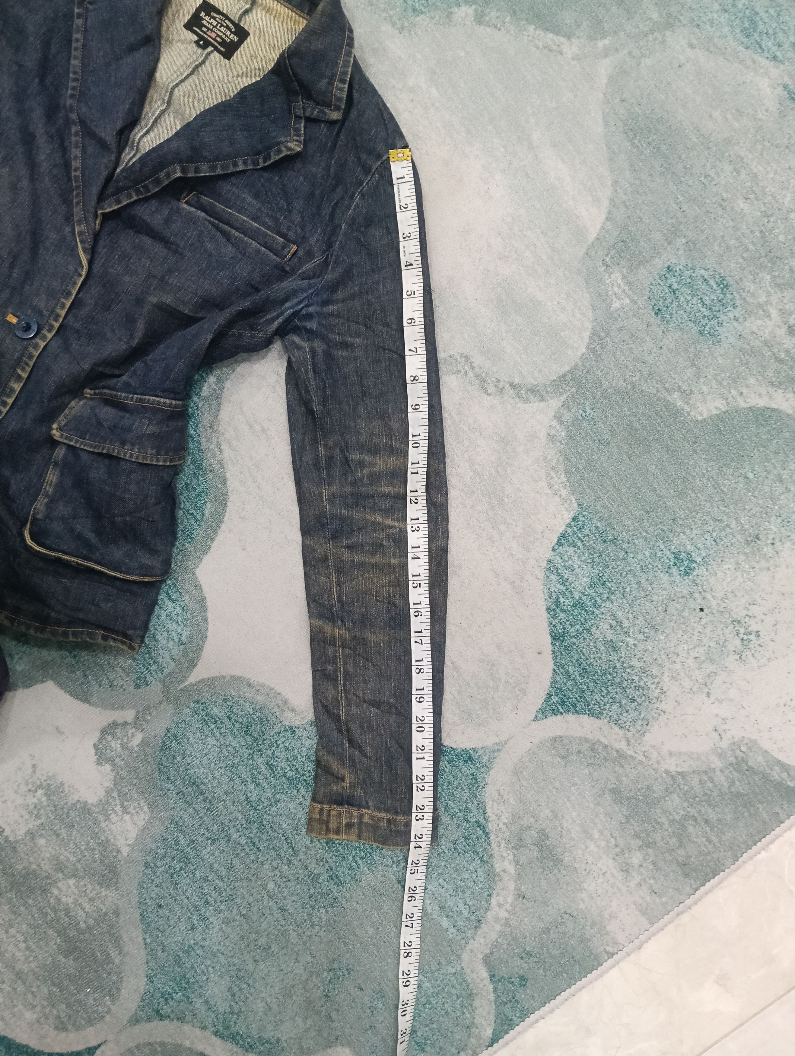 Polo Ralph Lauren × RRL Ralph Lauren × Ralph Lauren Vintage Ralph Lauren Denim Jacket Like Blazer Size L / US 10 / IT 46 - 16 Thumbnail