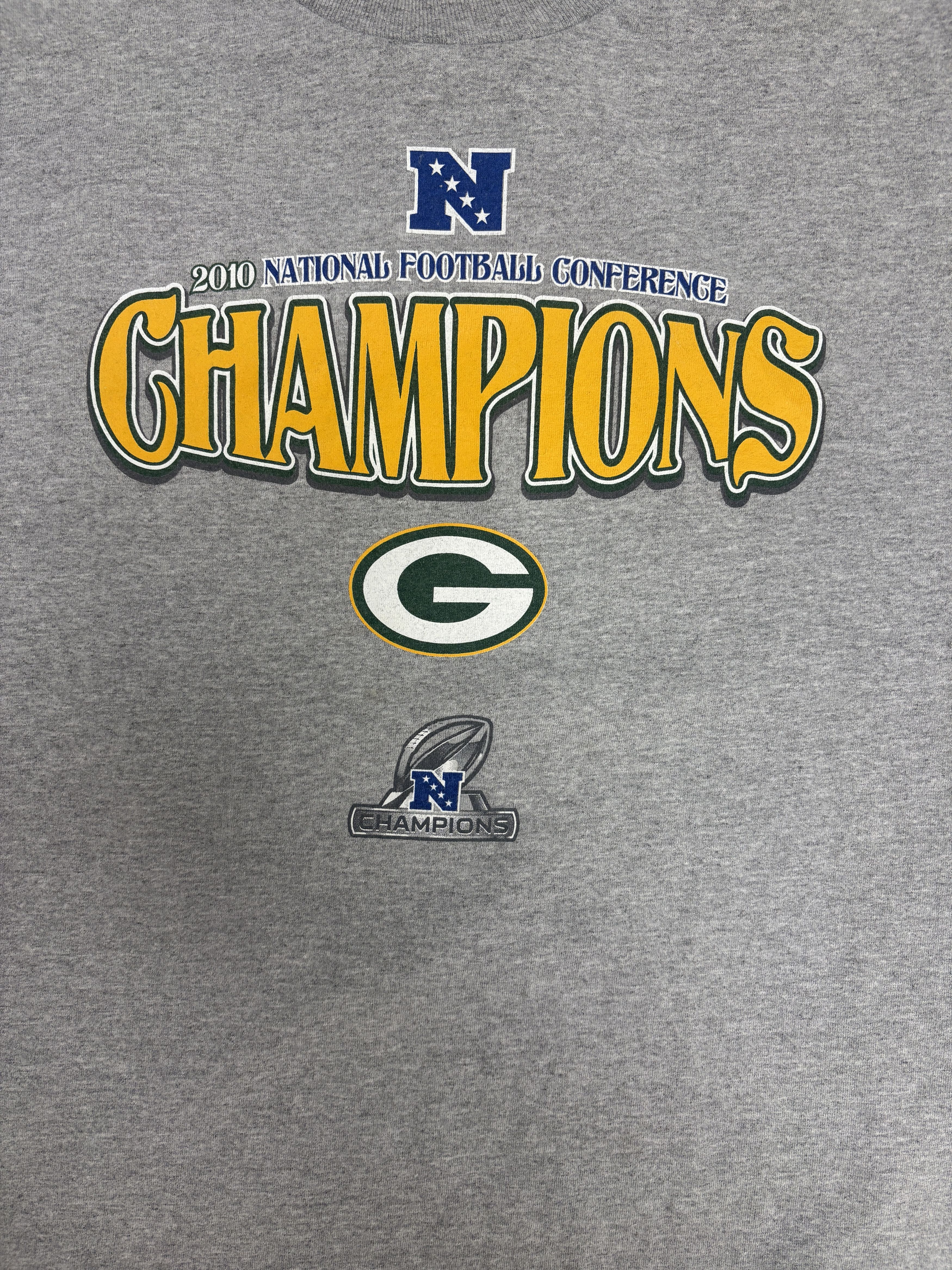 Vintage Green Bay Packers NFC Champions 2010 Vintage Long Sleeve Size US XXL / EU 58 / 5 - 2 Thumbnail