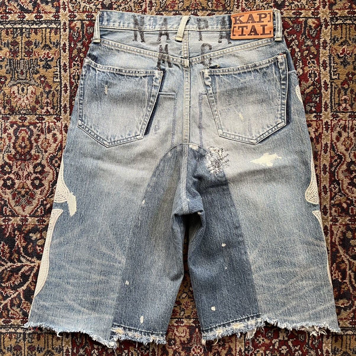 Kapital Kapital Kountry RARE Bone Selvedge Denim Shorts NAPA sz 31 Size US 31 - 1 Thumbnail