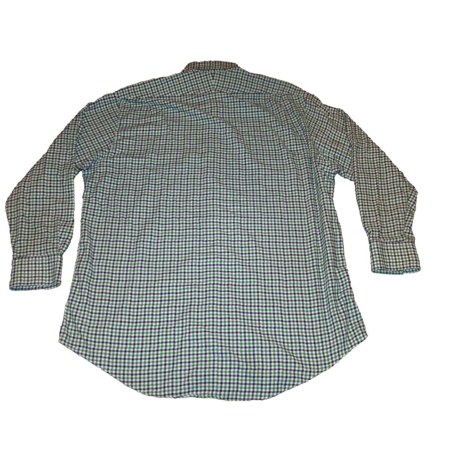 Lands' End Lands' End Mens Button-Up Shirt Plaid Green Blue 100% Cotton Traditional Fit Long Sleeve Button-Down Collar 17.5 34 Regular Vintage: No Size US XXL / EU 58 / 5 - 6 Thumbnail