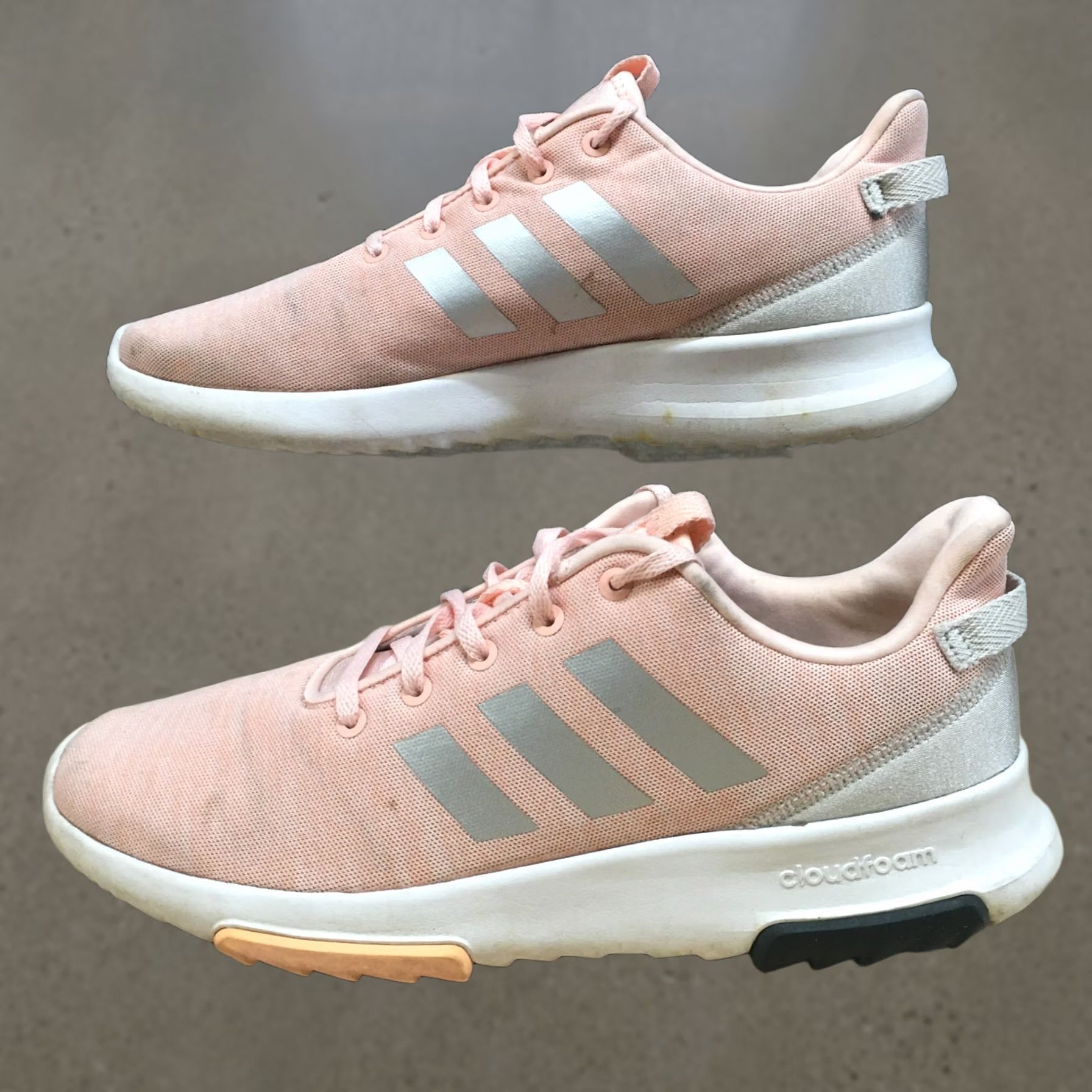 Adidas Adidas Cloudfoam QT Racer Womens Shoes Sneakers 7 Pink Silver Running Athletic Shoe Sports Casual Sneakers Ladies Size US 7 / IT 37 - 1 Thumbnail
