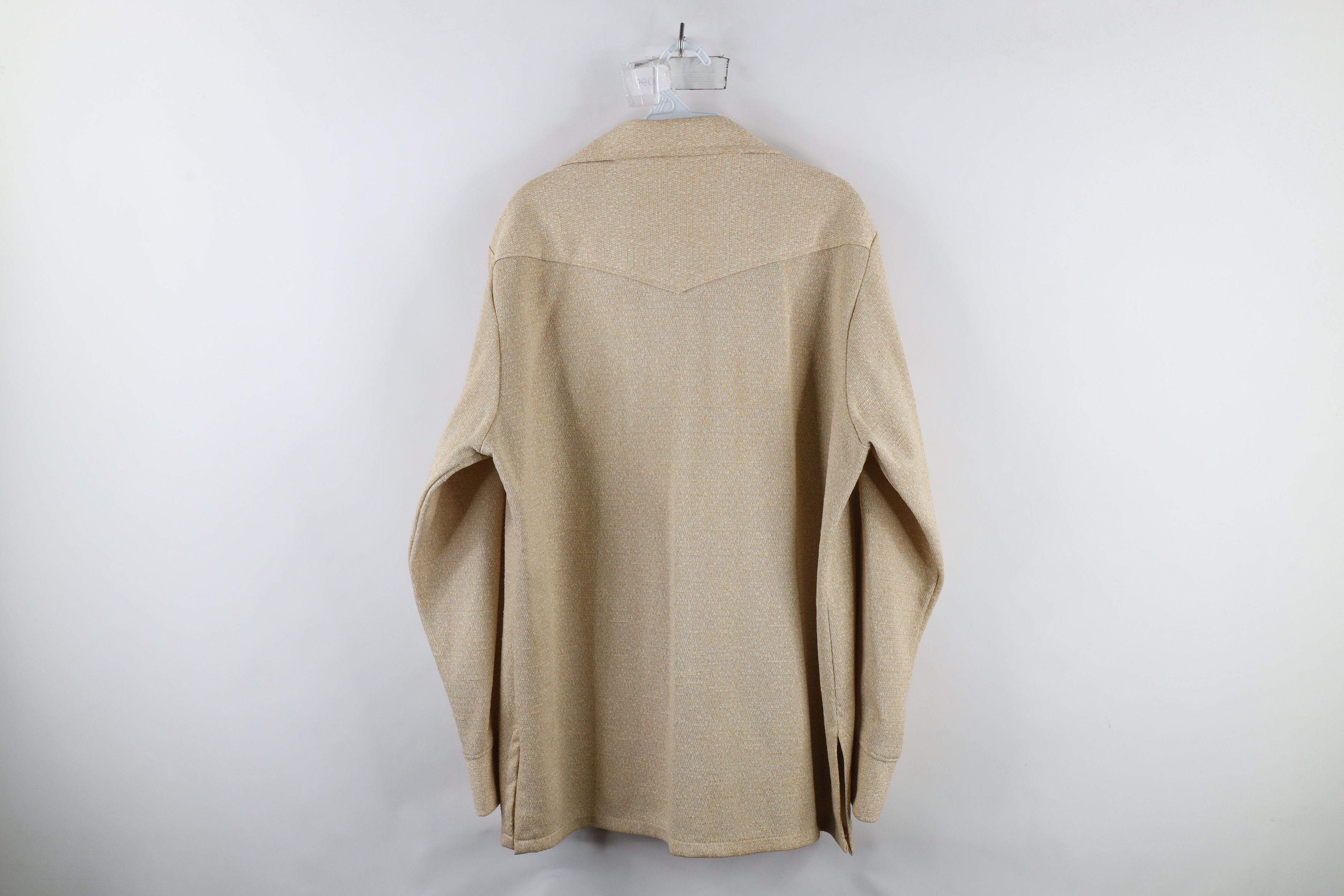 Vintage × Wrangler Vintage 70s Wrangler Knit Collared Western Button Shirt USA Size US L / EU 52-54 / 3 - 12 Thumbnail