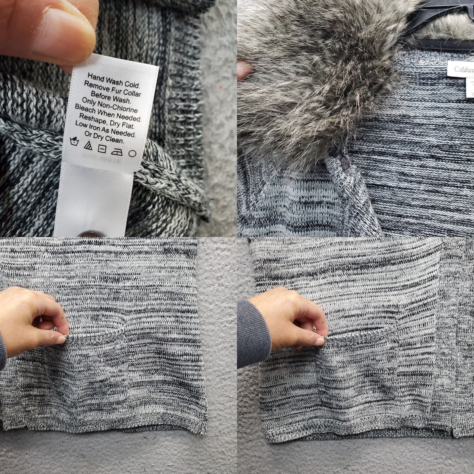 Coldwater Creek Coldwater Creek Cardigan Womens 2X Knit Multicolor Detachable Faux Fur Collar Shirt? Size XXL / US 16-18 / IT 52-54 - 8 Thumbnail