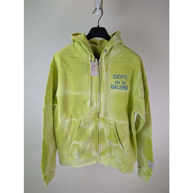Gallery Dept. o1rshd1 French Logo Zip Up Hoodie in Lime Green M Size US M / EU 48-50 / 2 - 8 Thumbnail