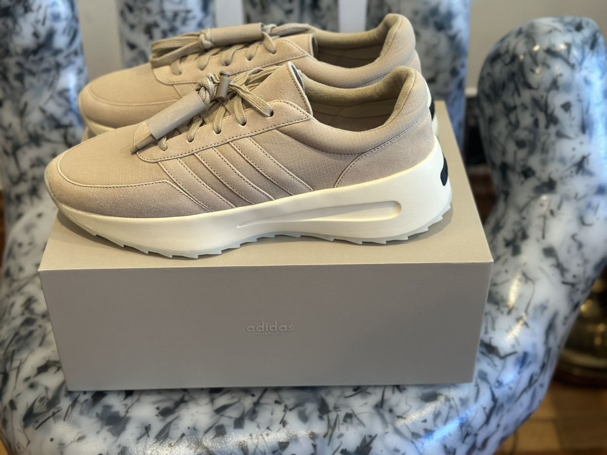 image of Adidas L.a. Trainer Shoes in Beige, Men's (Size 11.5)