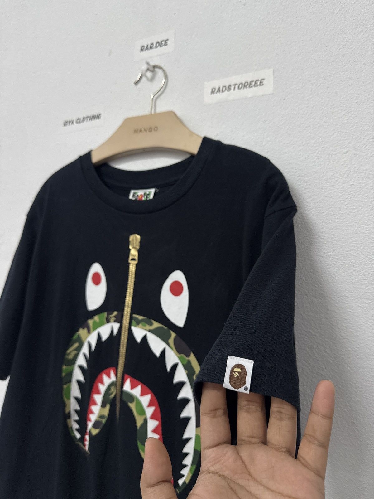 Bape A Bathing Ape Shark Camo Green Tee Size US M / EU 48-50 / 2 - 2 Thumbnail