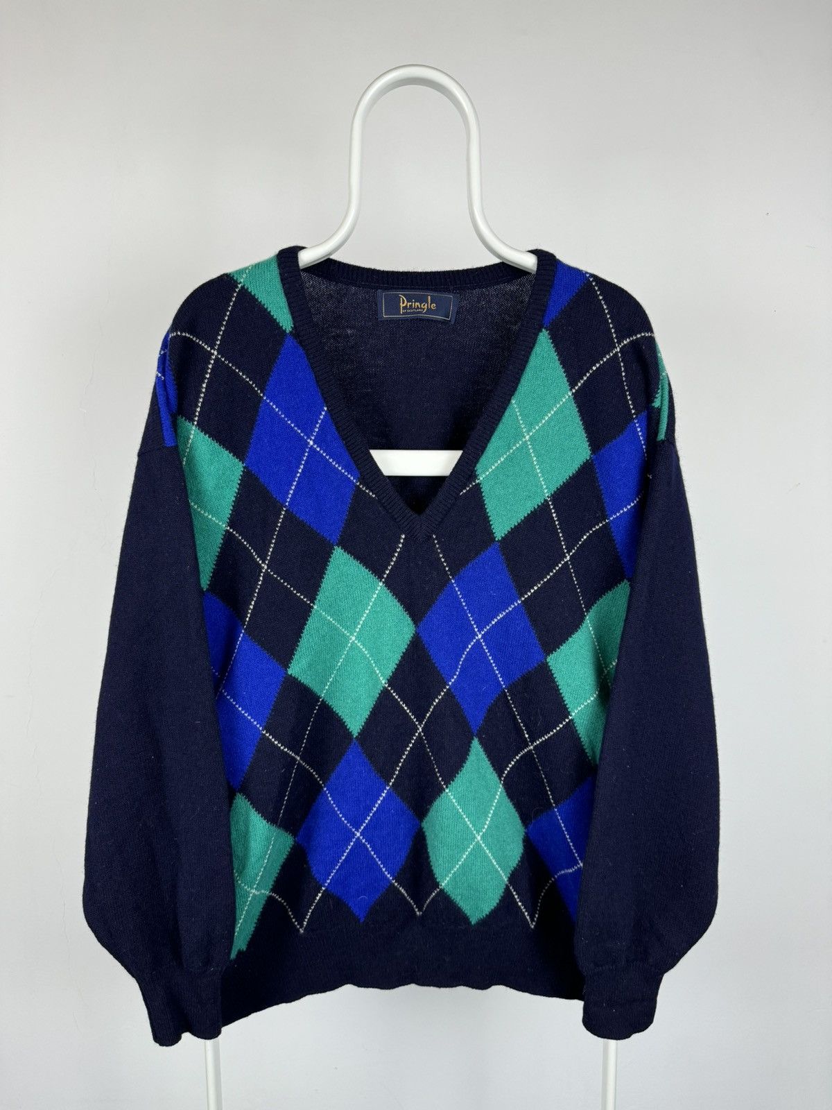 Pringle Of Scotland × Vintage Vintage Pringle of Scotland Wool Jumper With Pattern Size US XL / EU 56 / 4 - 1 Thumbnail