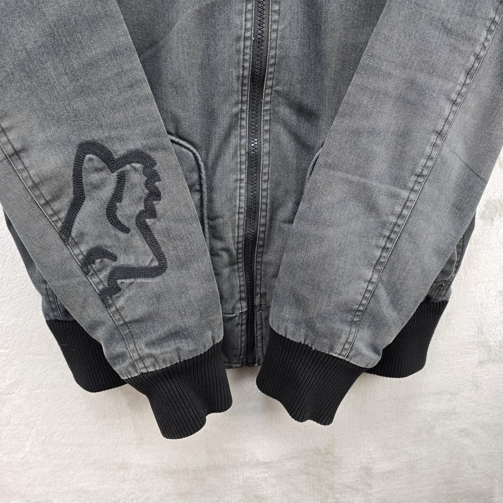 Fox Racing Fox Racing Hooded Jacket Mens Medium Gray Vtg Y2K Motocross Size US M / EU 48-50 / 2 - 4 Thumbnail