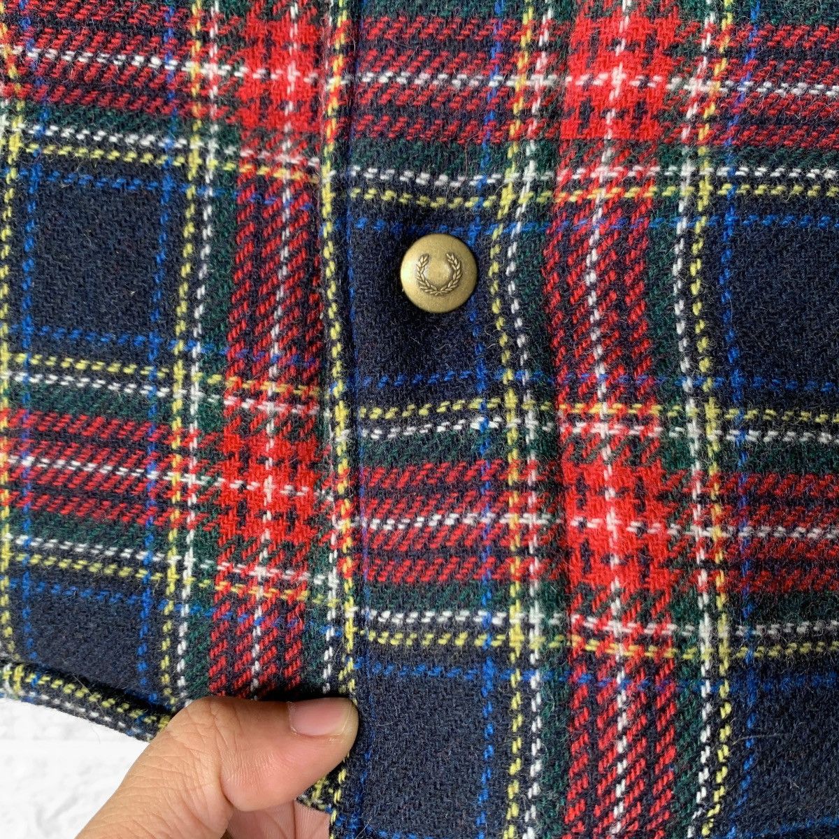 Fred Perry Fred Perry Fur Collar Plaid Checkered Vest Jacket Size US M / EU 48-50 / 2 - 7 Thumbnail