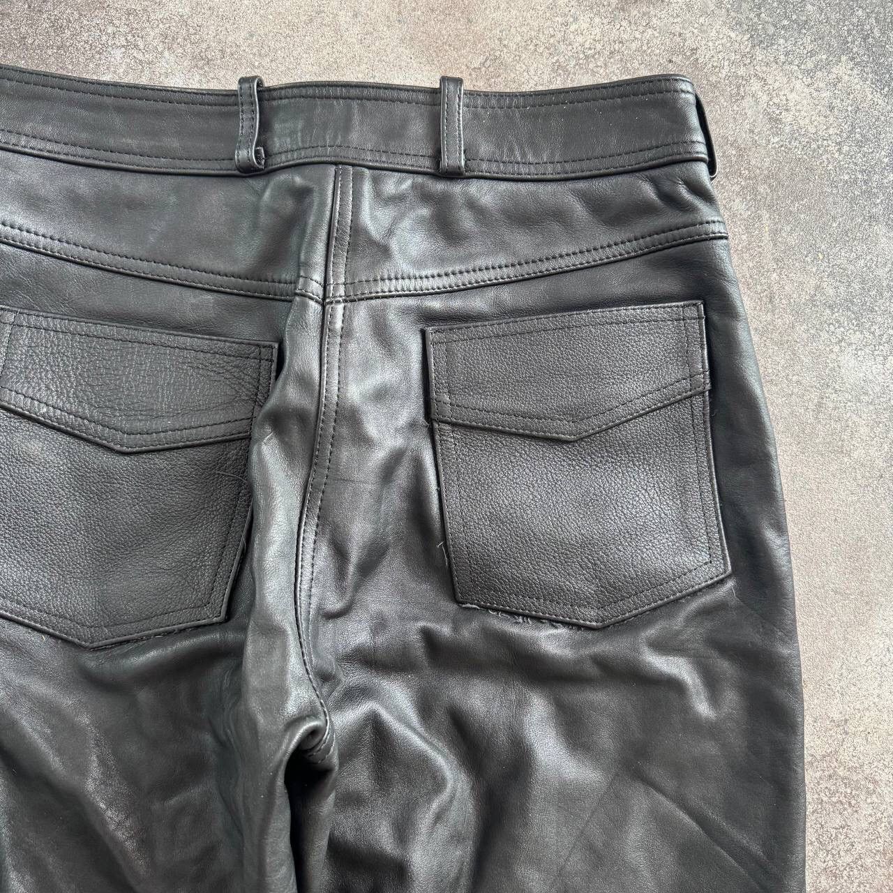 Genuine Leather Amazing Vintage Black Leather Pants Size US 30 / EU 46 - 12 Thumbnail