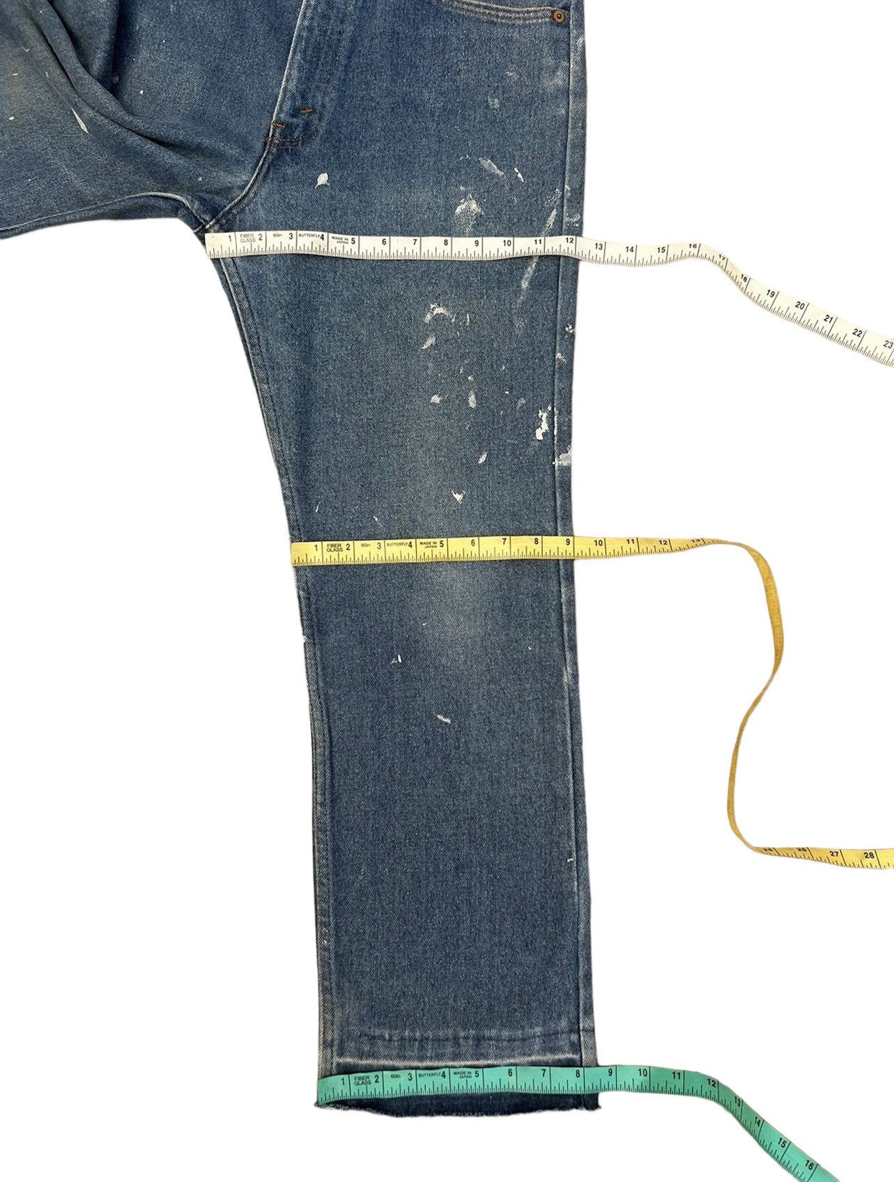 Levi's × Vintage 70s 80s Levi’s Orange Tab Released Hem Painter Denim Flare Size US 32 / EU 48 - 4 Thumbnail