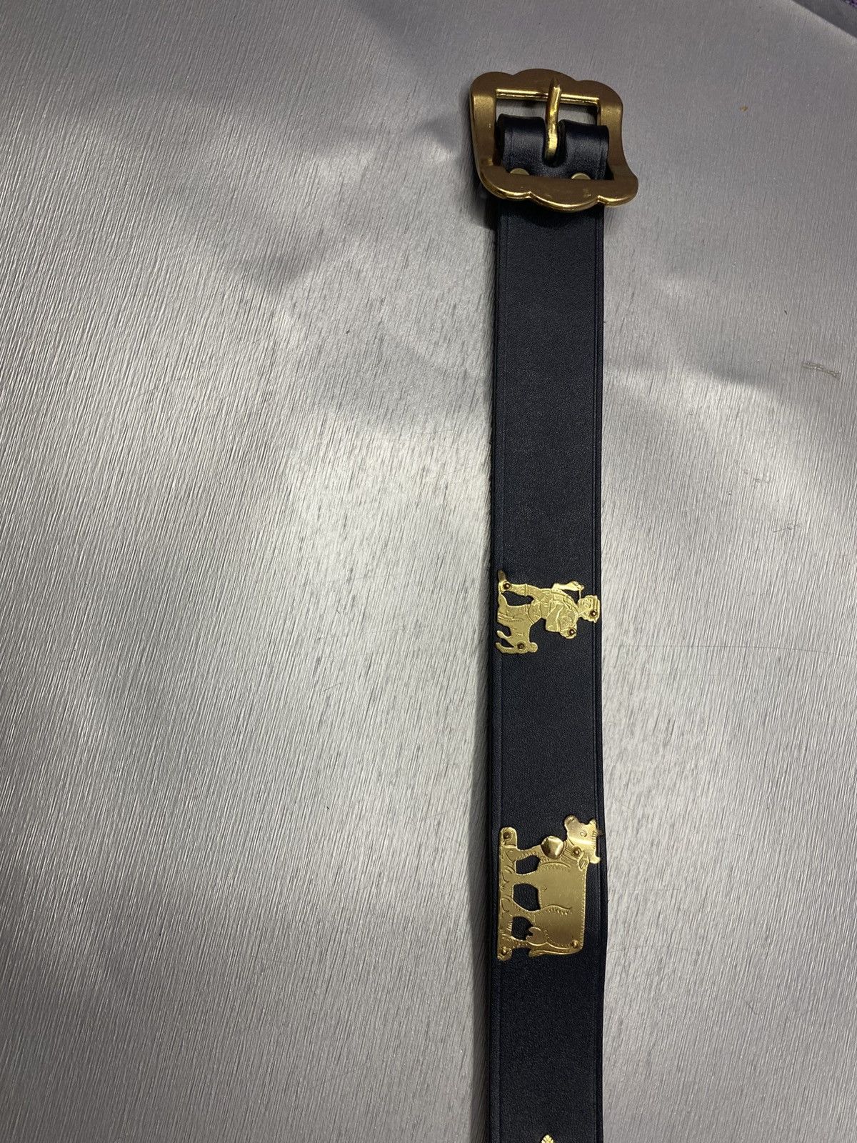 Etro × Vintage Unisex ETRO LEDER GURTEL Gold Kuh Sonne Rar Size ONE SIZE - 10 Thumbnail