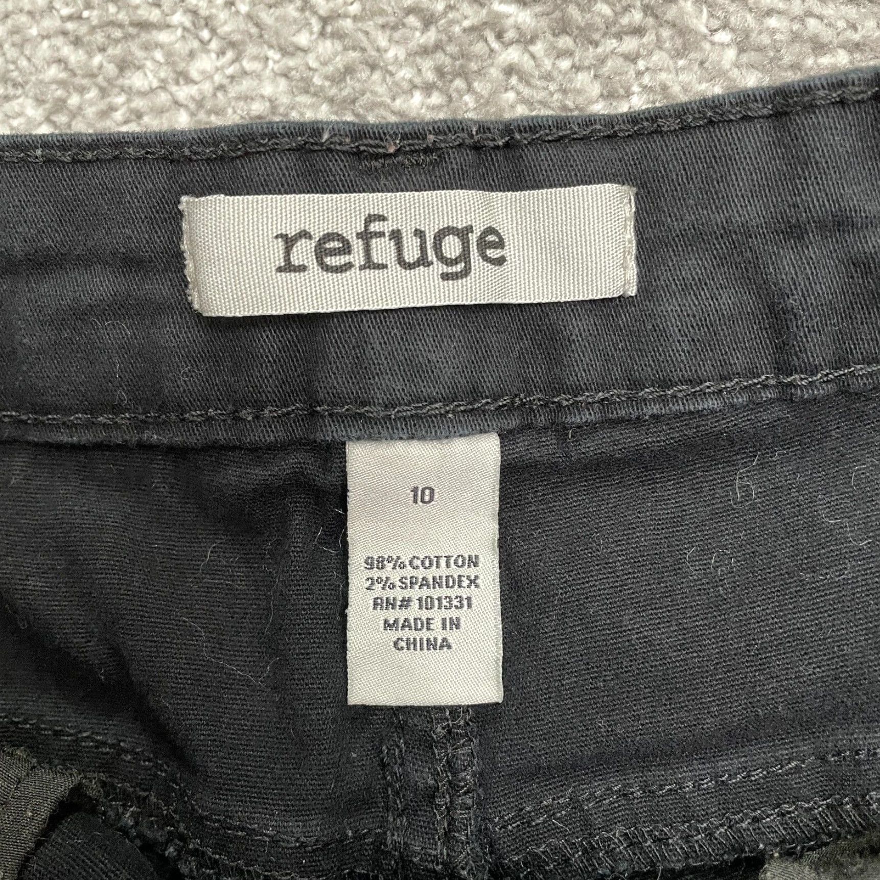 Vintage Refuge Black Cotton Blend 5-Pocket High Rise Shorts Women 10 Relaxed Fit Casual Everyday Mens? Size 32" / US 10 / IT 46 - 4 Thumbnail