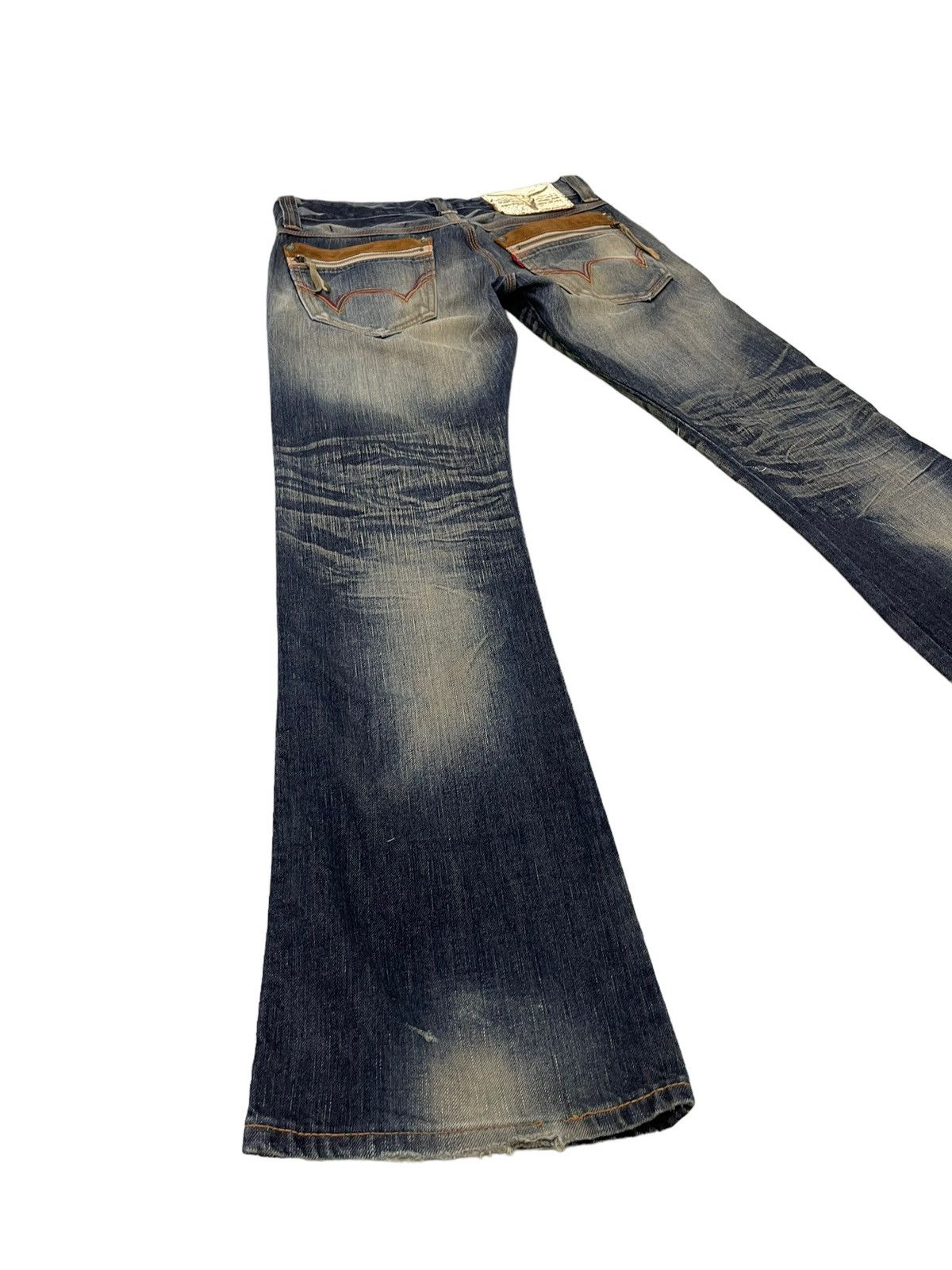 Edwin Flare Jeans Edwin Japan Mud Wash Distress Boot Cut 7🟦8 Size US 32 / EU 48 - 12 Thumbnail