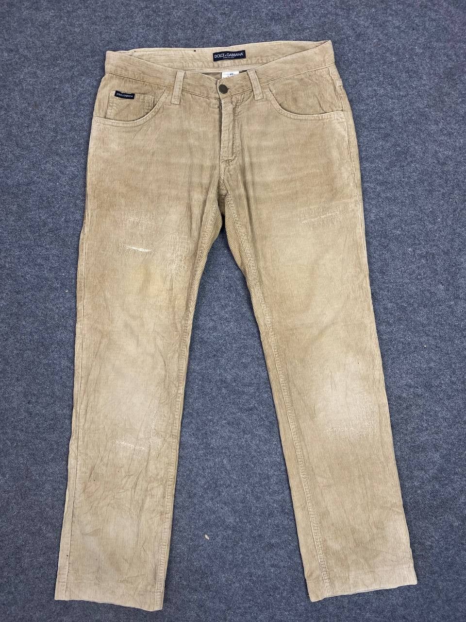 Dolce & Gabbana dolce and gabbana corduroy denim distressed rework Size US 33 - 7 Thumbnail