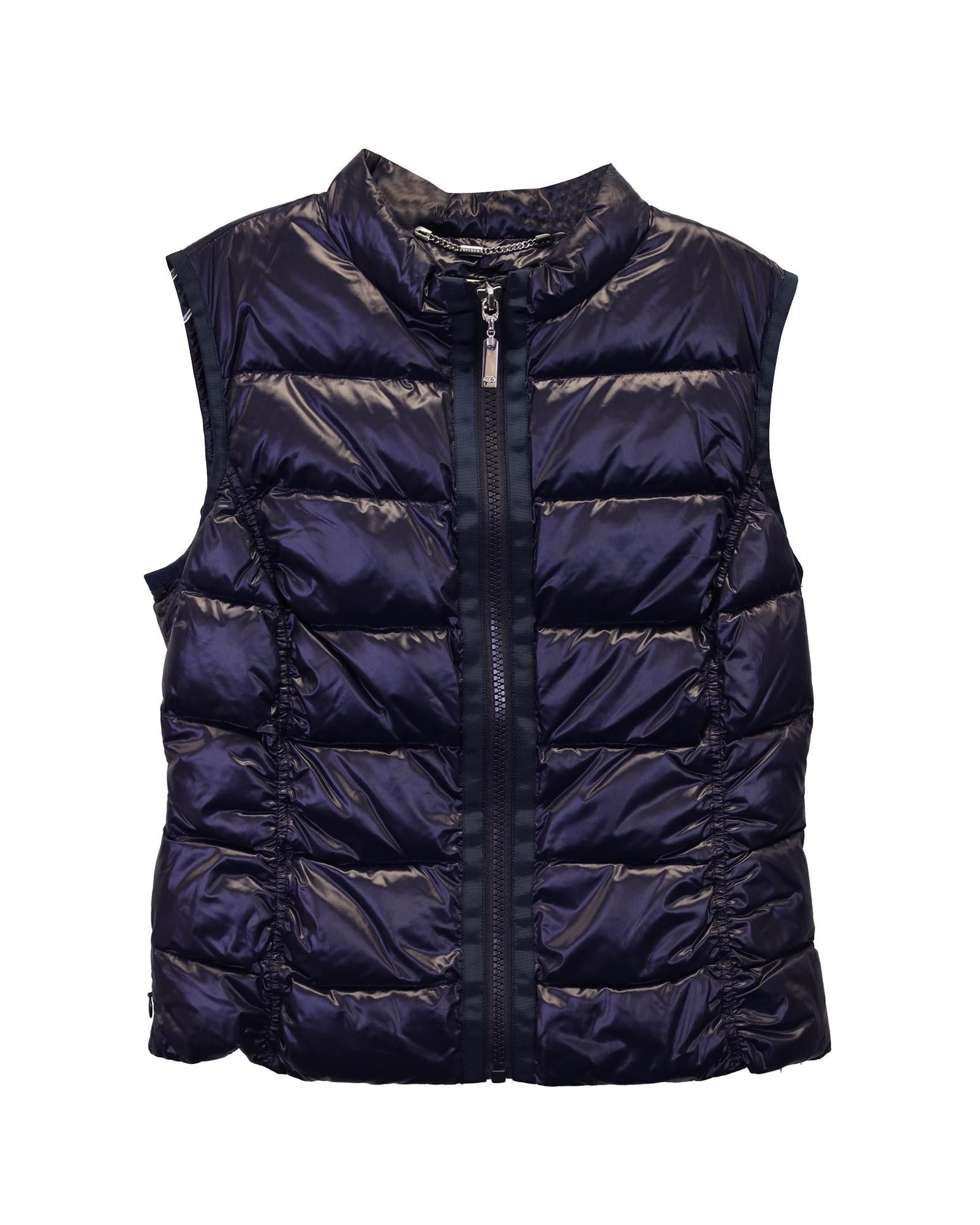 image of Escada Navy Blue Puffer Vest For Women (Size Medium)