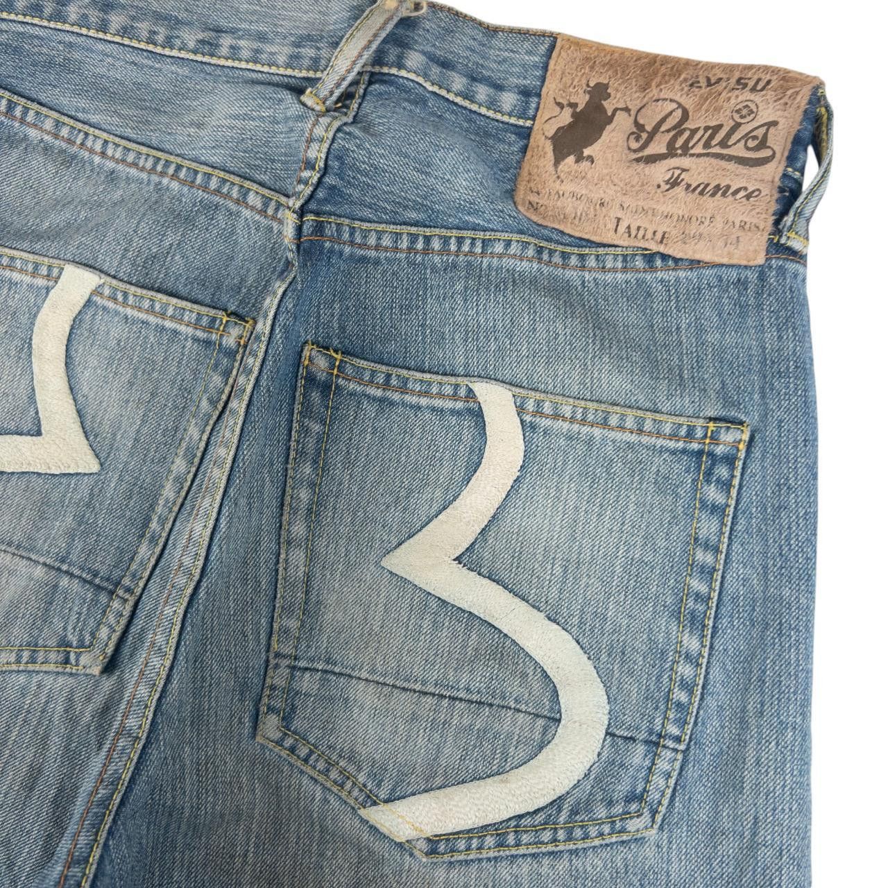 Evisu Vintage Evisu Paris Sideways Gull Japanese Denim Jeans W29 Size US 29 - 7 Thumbnail