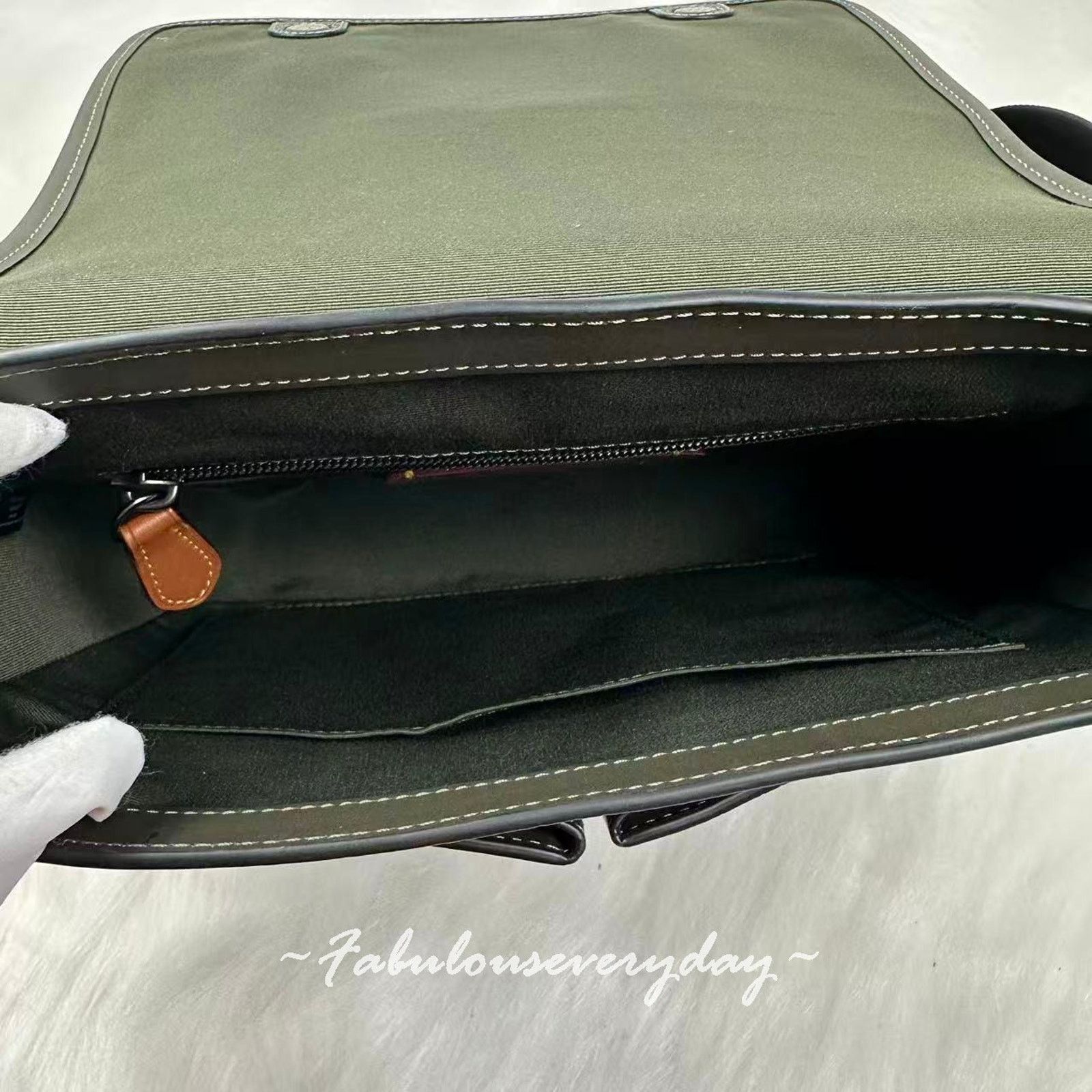 Coach Coach Men's Sprint Map 25 Crossbody Leather/Uniform Green Size ONE SIZE - 7 Thumbnail