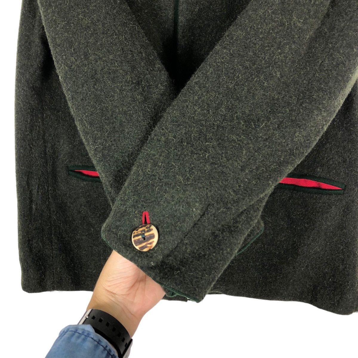 Vintage 🔥Rich Green - Military Style Design Wool Jacket Size US M / EU 48-50 / 2 - 11 Thumbnail
