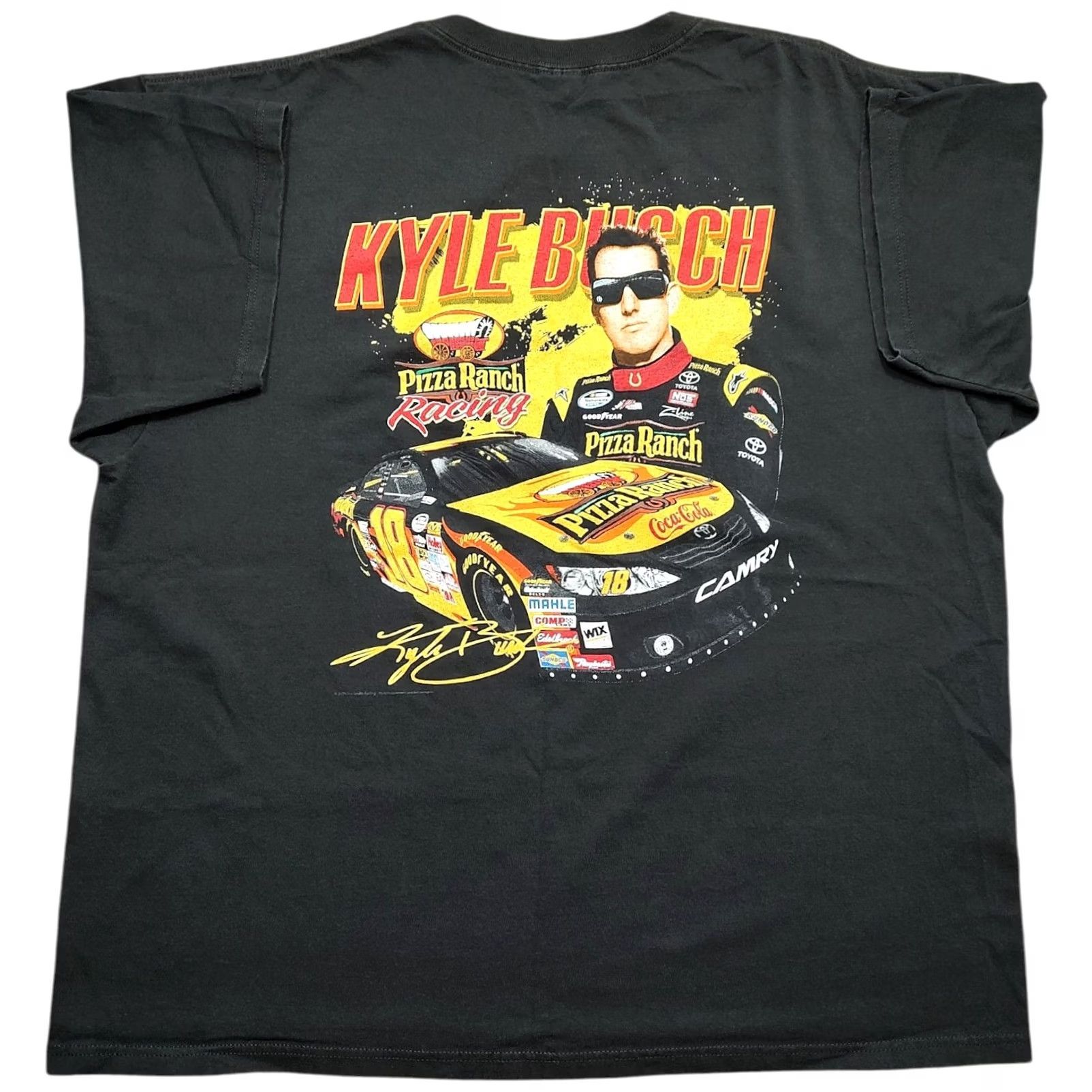 Anvil VINTAGE Kyle Busch Joe Gibbs Racing T-shirt Black Mens Big & Tall 2X NASCAR Racing Cars Jet 2000s 2009 Size US XXL / EU 58 / 5 - 2 Thumbnail