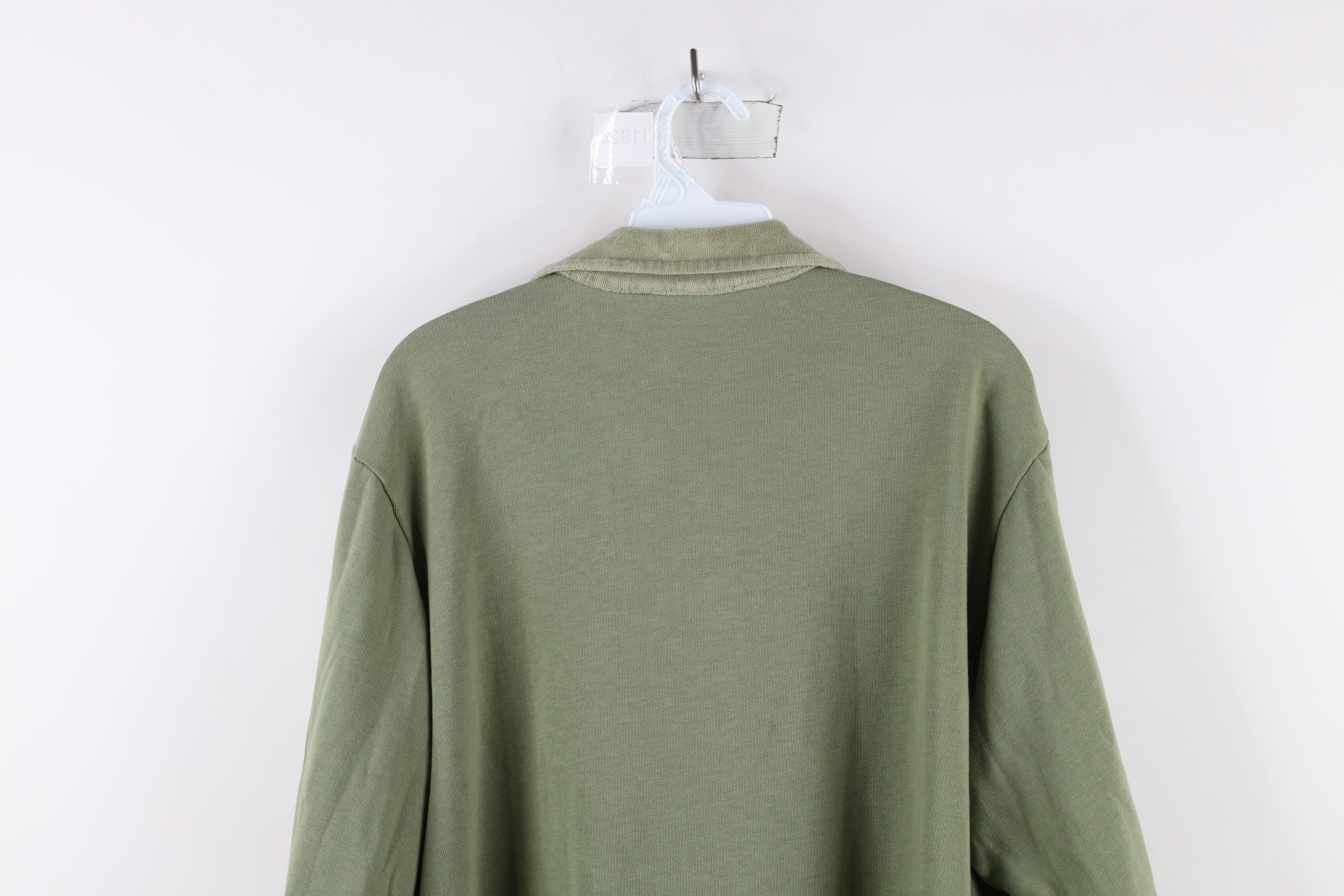 Vintage Vintage 90s Streetwear Velour Collared Pullover Sweatshirt Size XXL / US 16-18 / IT 52-54 - 9 Thumbnail