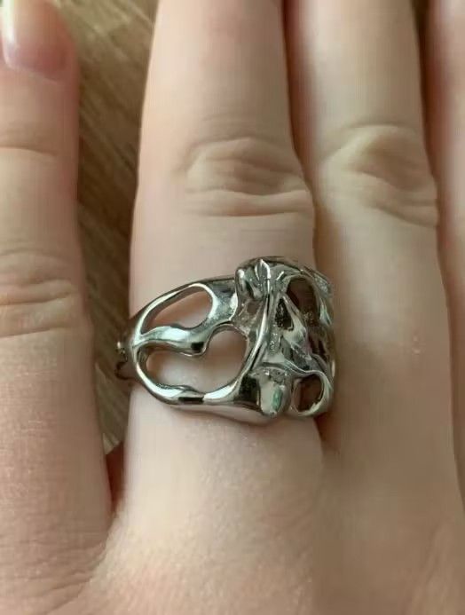 Jewelry × Vintage Hollow Bump Ring Size ONE SIZE - 3 Thumbnail