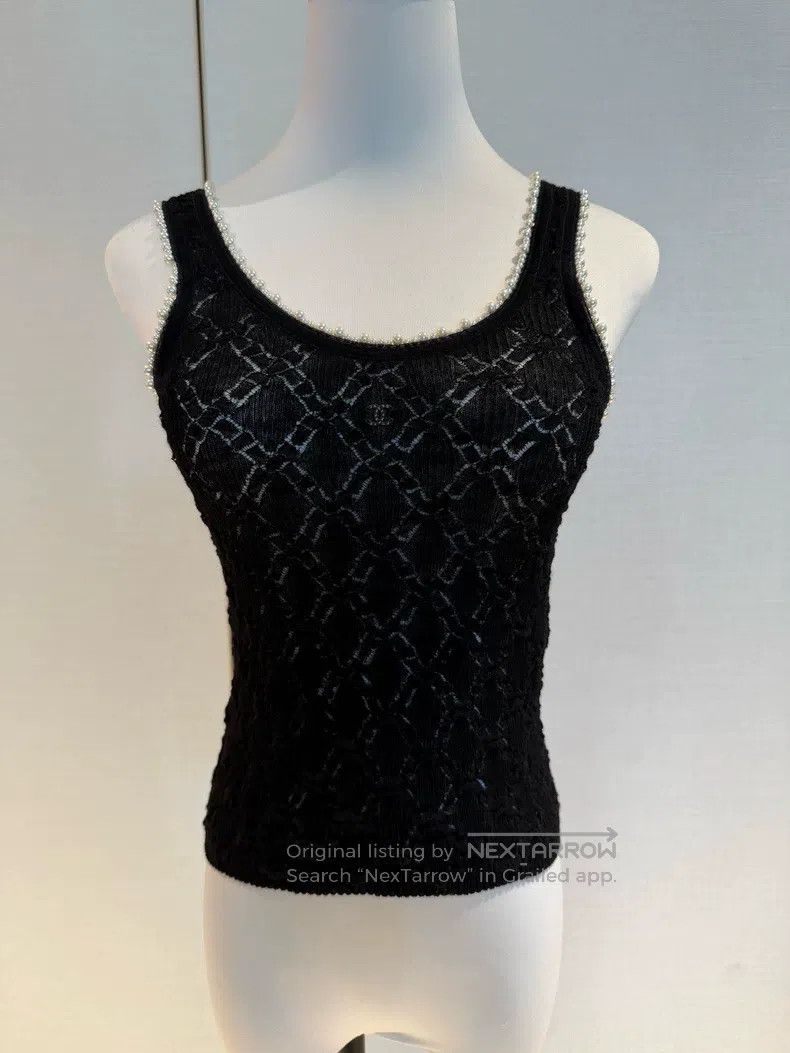 Chanel Chanel 22B Black Pearl Edge Strap Vest Size XXS / US 00 / IT 34 - 1 Thumbnail