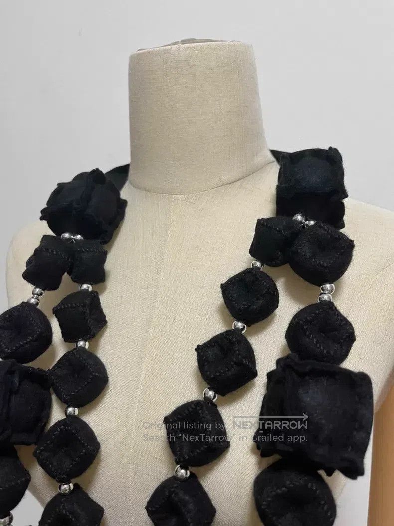 Comme des Garcons Comme Des Garcons tricot knit necklace with brand label| Size ONE SIZE - 3 Thumbnail