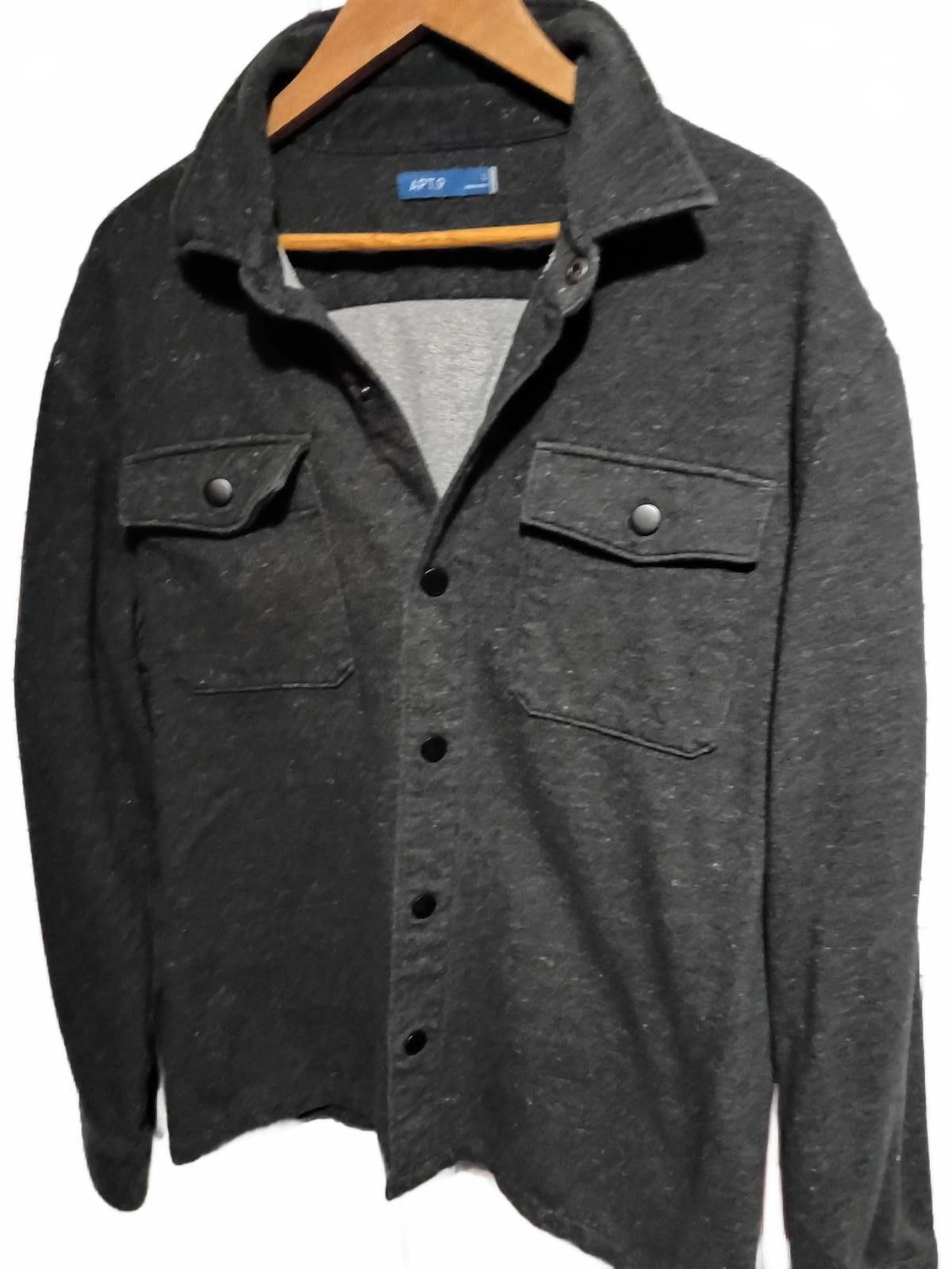 Apt. 9 APT. 9 Dark Gray Button-Up Jacket Shirt Size US L / EU 52-54 / 3 - 1 Thumbnail