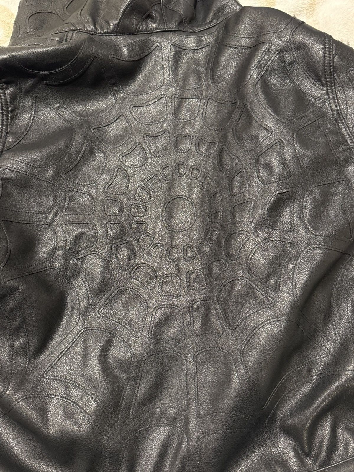 Revenge REVENGE Black Spider Web Leather Jacket Size US L / EU 52-54 / 3 - 2 Thumbnail