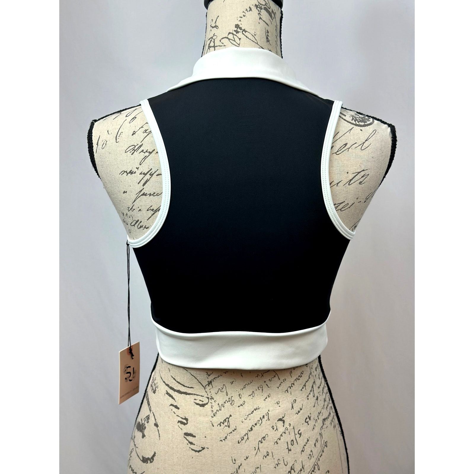 Other Sincerely Jules Active Crop Top Top Zipper Black/White M Size M / US 6-8 / IT 42-44 - 8 Thumbnail