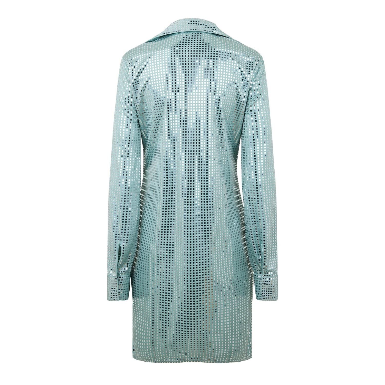 Bottega Veneta Bottega Veneta Bv Sequin Shirt in Blue Size XS / US 0-2 / IT 36-38 - 2 Thumbnail