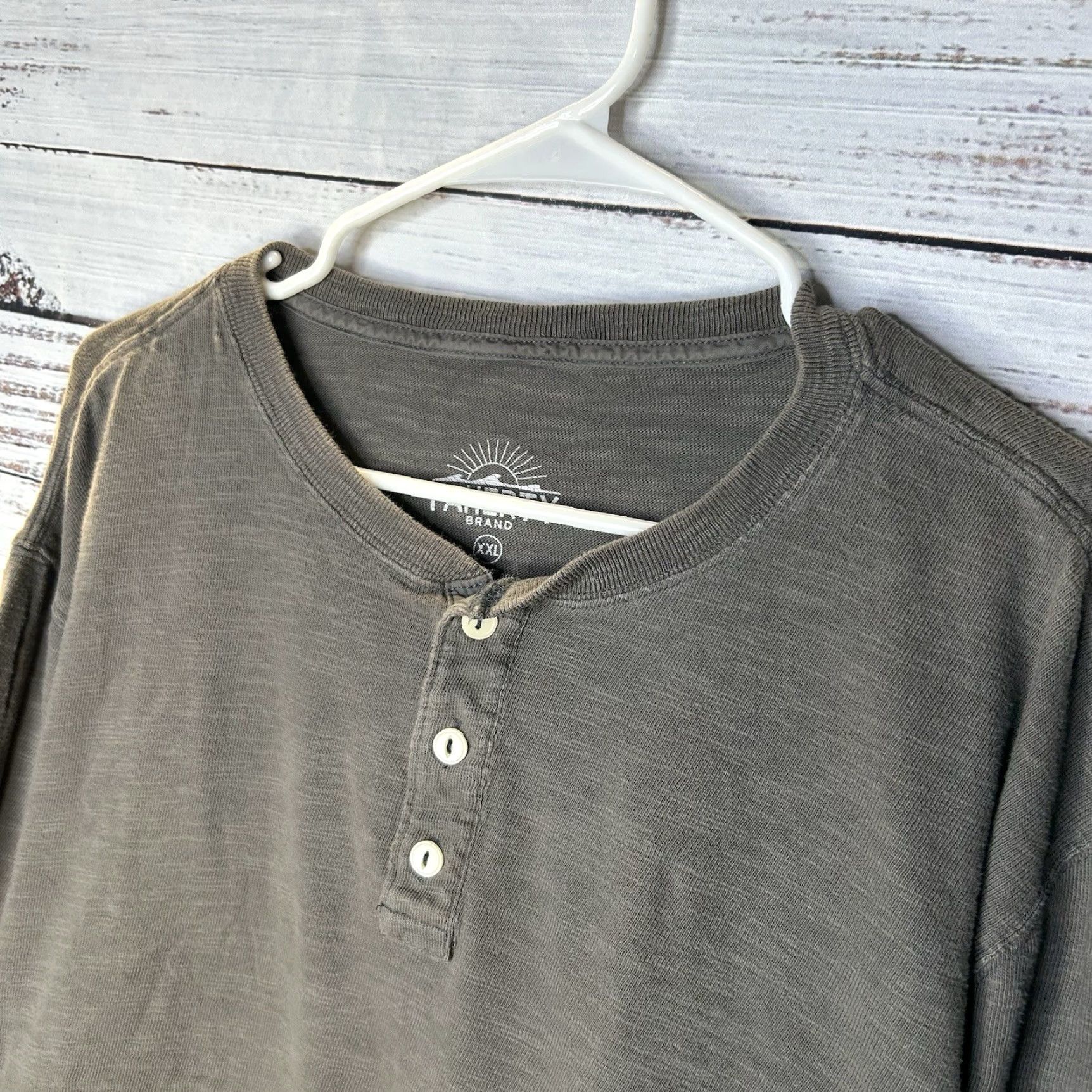 Faherty Faherty Shirt Henley Long Sleeve Cotton Solid Brown Men’s XL Size US XL / EU 56 / 4 - 3 Thumbnail