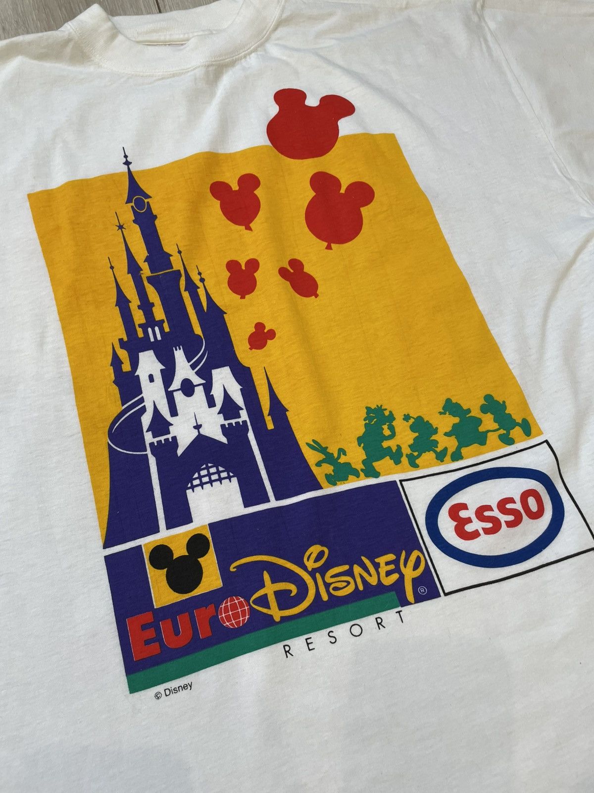 Disney × Vintage Vintage 90s Esso Disney Eurodisney resort graphic t-shirt Size US M / EU 48-50 / 2 - 2 Thumbnail