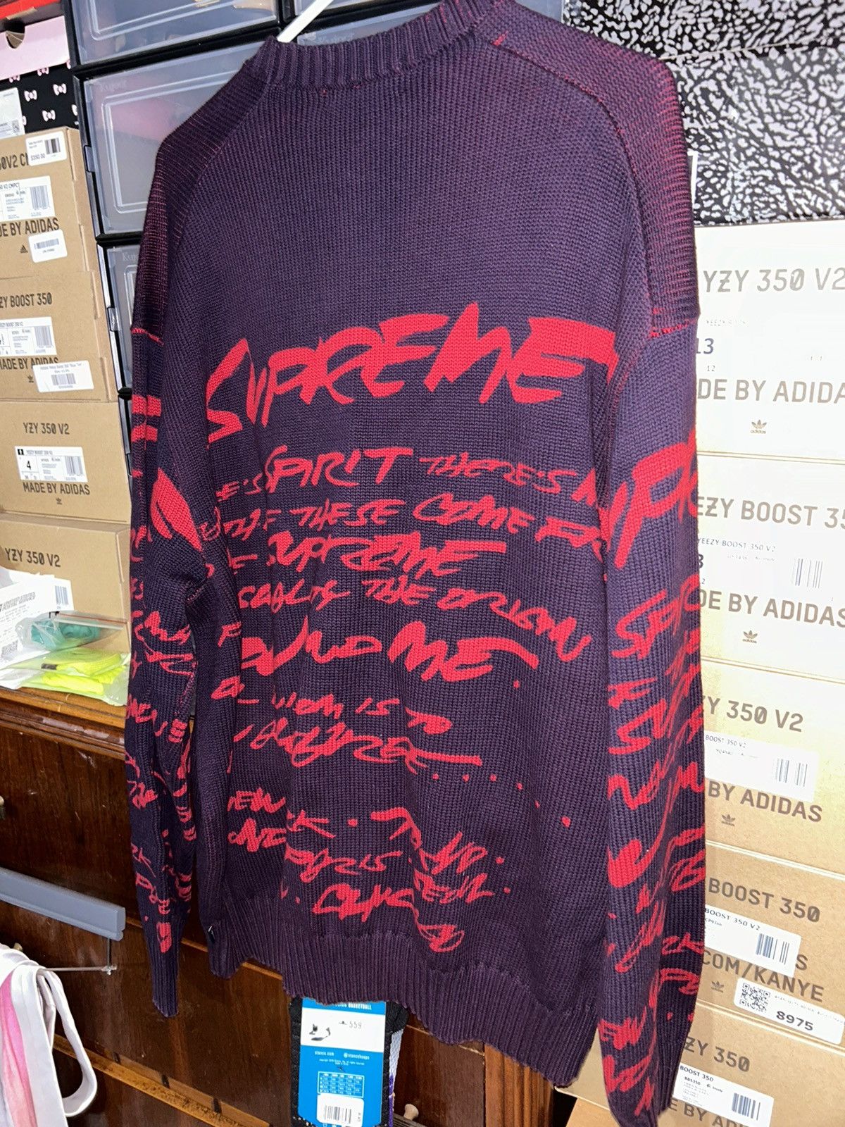 Supreme Supreme x Futura Sweater Navy SS24 size Large NEW Size US L / EU 52-54 / 3 - 3 Thumbnail