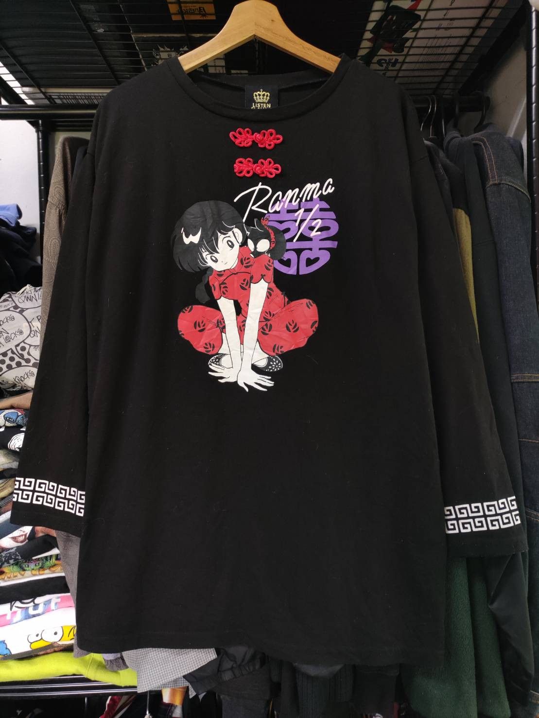 Anime Listen Flavor Runma 1/2 Embroidery Pattern T-Shirts Size US XL / EU 56 / 4 - 1 Thumbnail