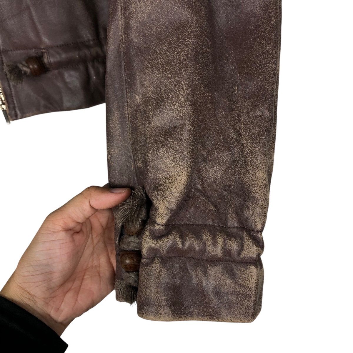 Japanese Brand 📌Cropped Genuine Leather Jacket Biker Josephine Size US M / EU 48-50 / 2 - 16 Thumbnail