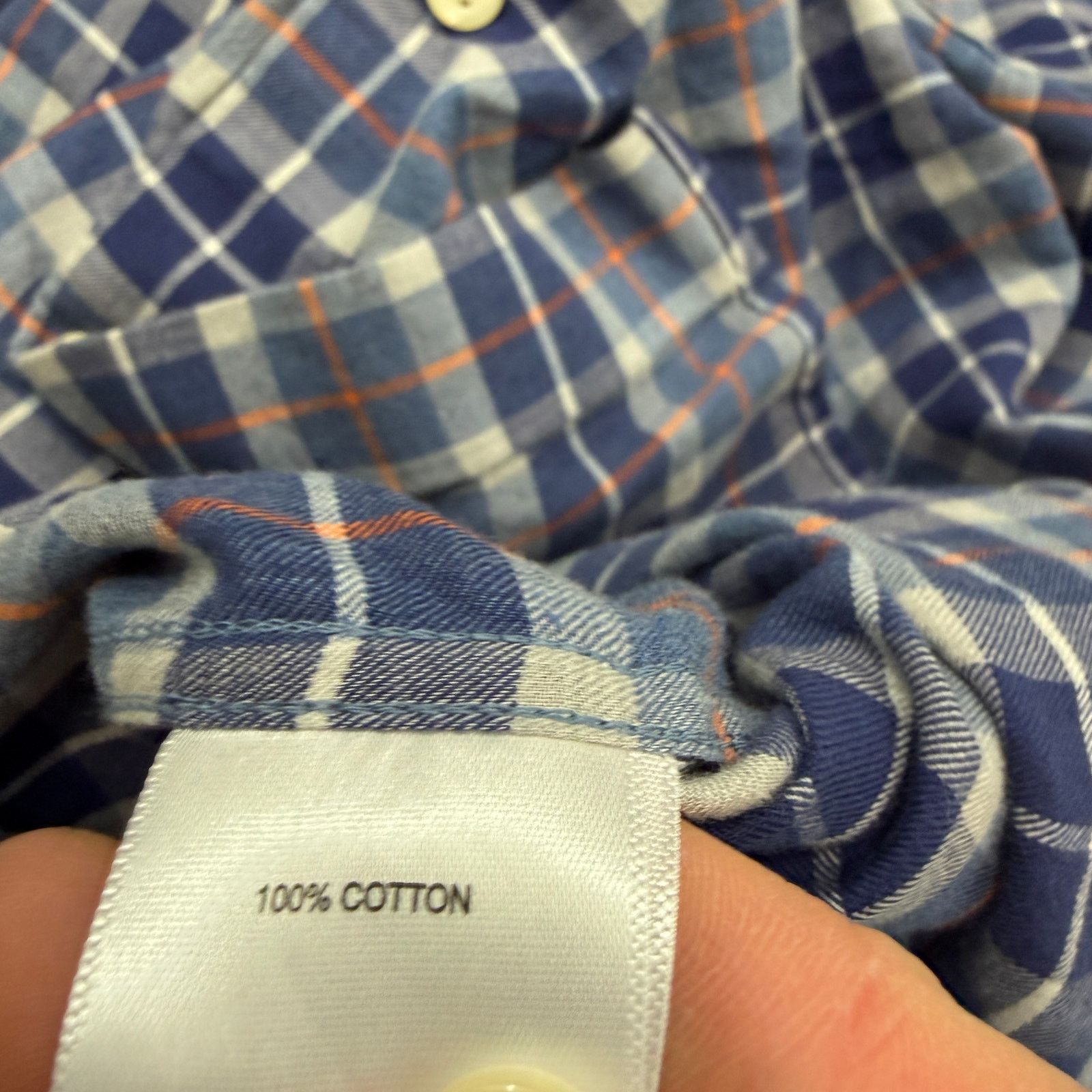 Johnston & Murphy Johnston & Murphy Button Down Shirt Men's Extra Large Blue Size US XL / EU 56 / 4 - 5 Thumbnail