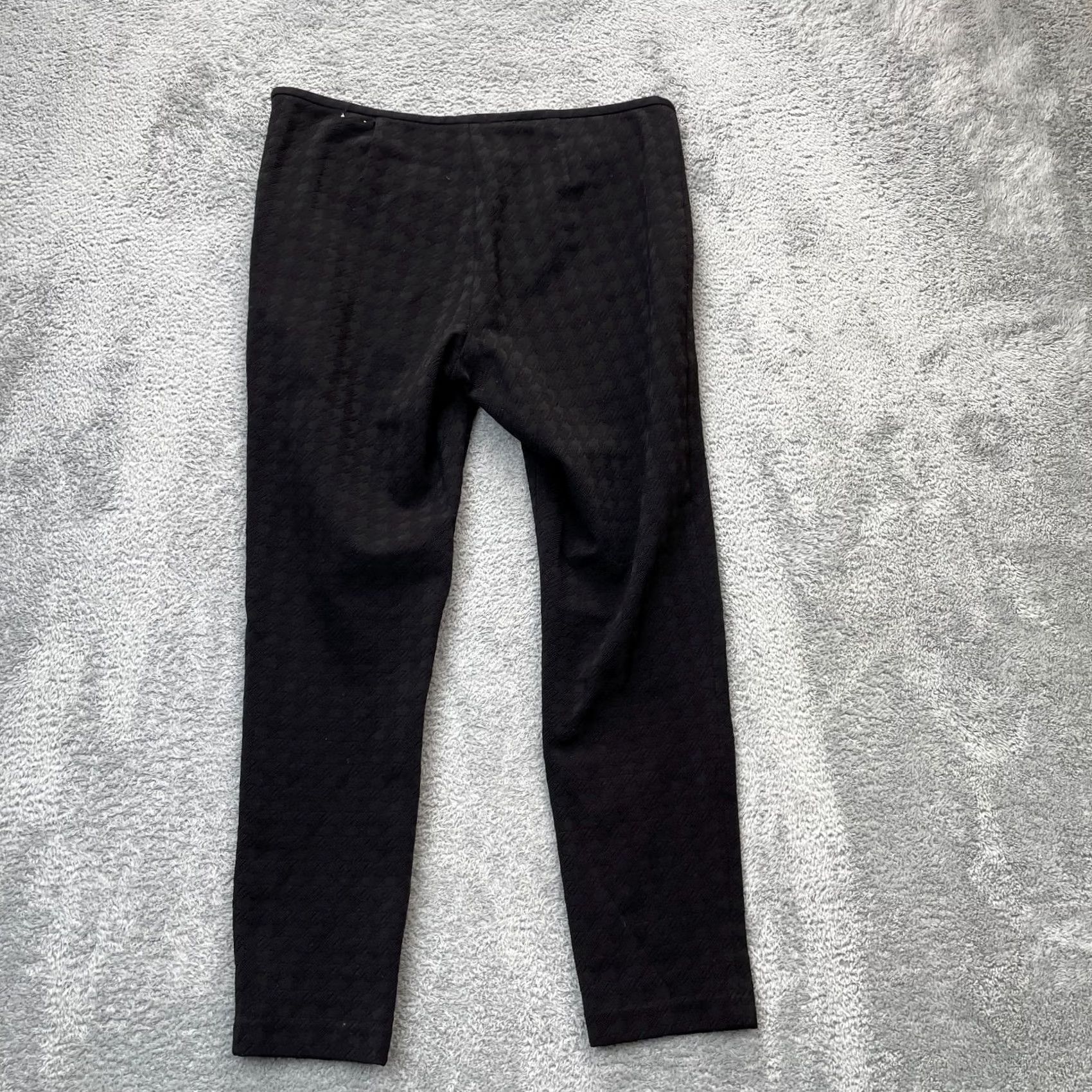 J.McLaughlin J McLaughlin Pants Womens 14 Black Skinny Leg Stretch Houndstooth Side Zip Nylon Size 24" / US 00 / IT 34 - 7 Thumbnail