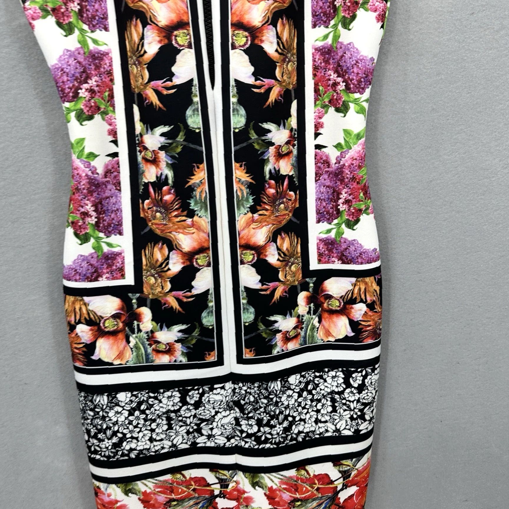 Clover Canyon Clover Canyon Scuba Dress Cover Up Women S Neoprene Floral Bodycon Zip Quiet Dress Size S / US 4 / IT 40 - 7 Thumbnail