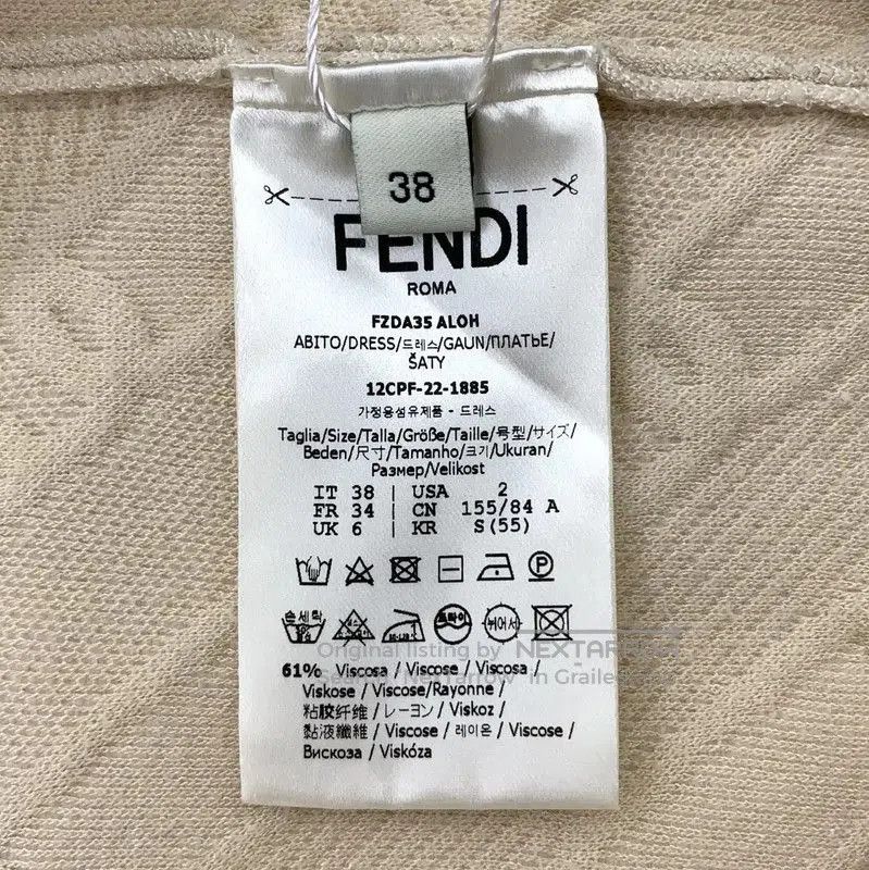 Fendi Fendi Beige Zip-Up Women's Dress . Size S / US 4 / IT 40 - 7 Thumbnail
