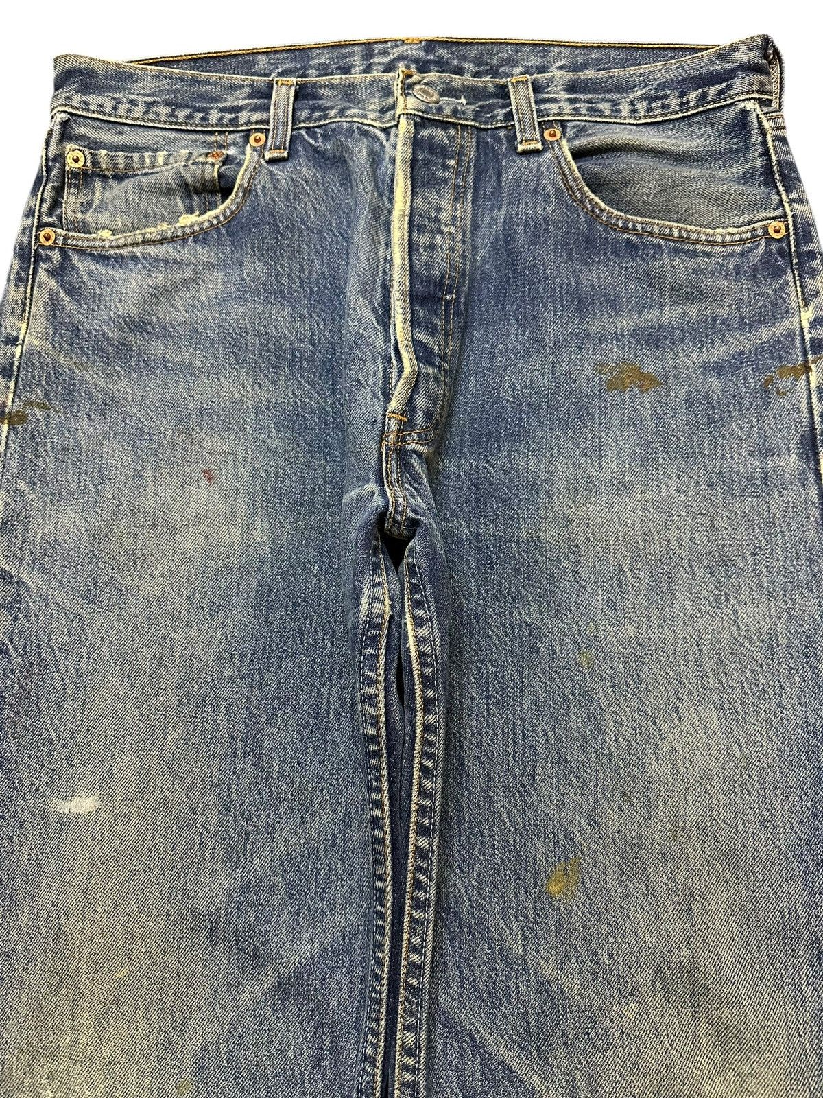 Levi's Vintage 90s Levis 501 Faded Wash Distress Style Loose Jeans Size US 32 / EU 48 - 3 Thumbnail